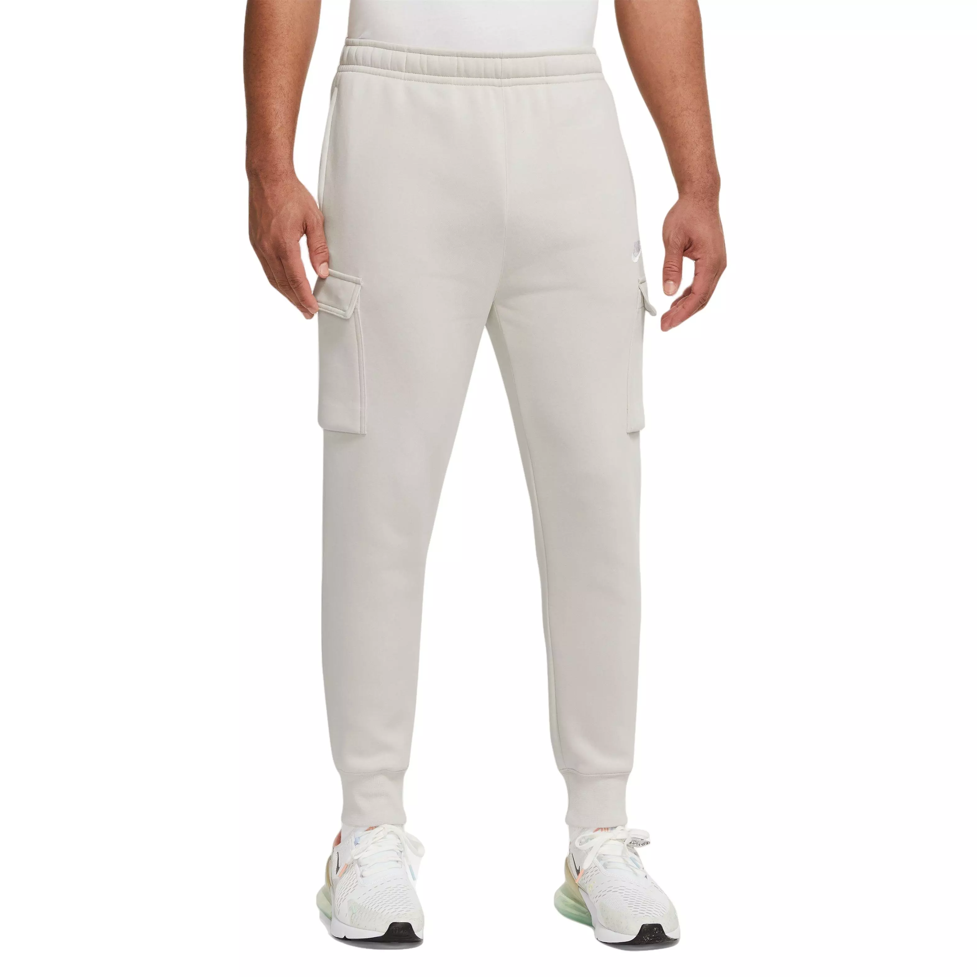 Nike Men's Sportswear Club Fleece Cargo Pants-Bone - Hibbett