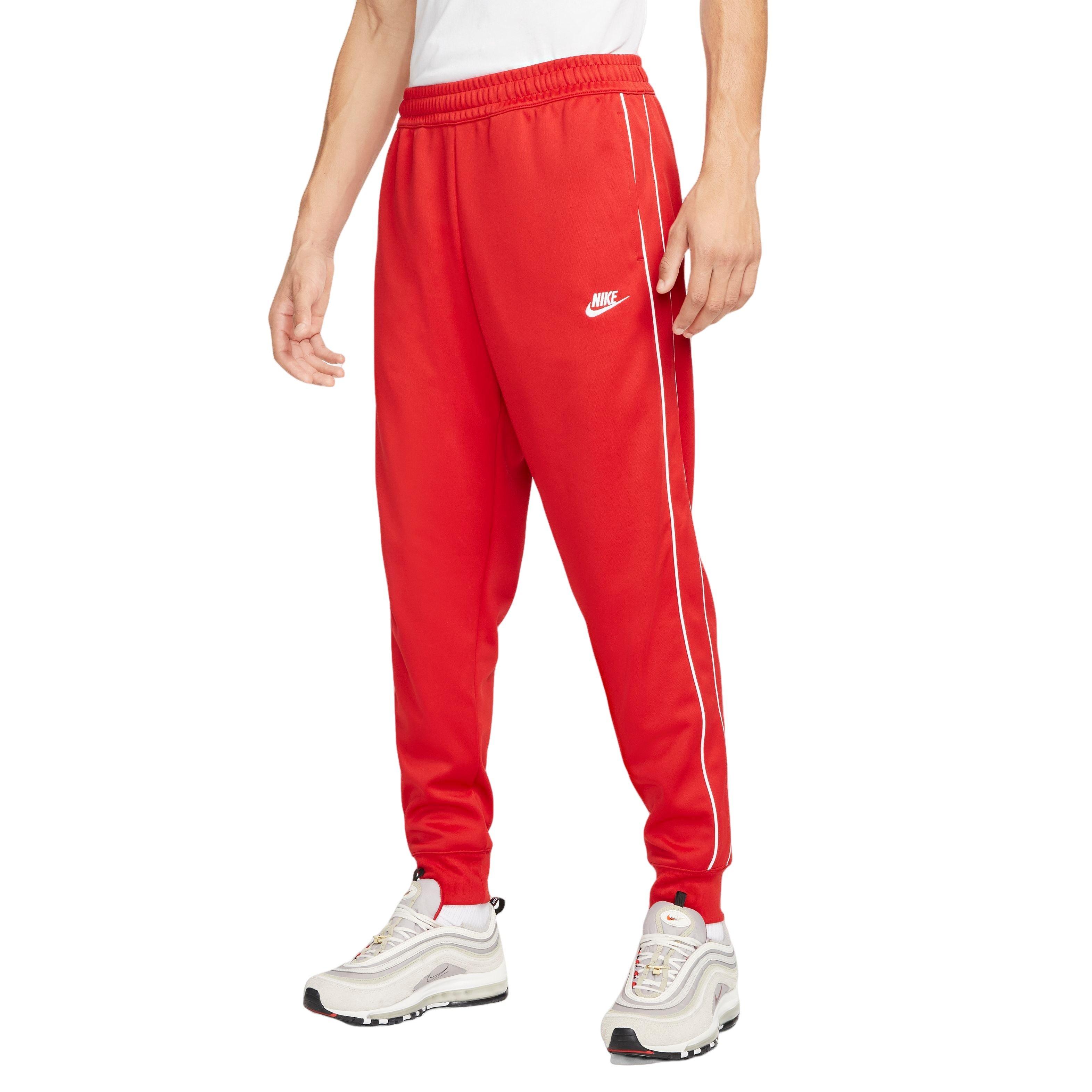 Mens red sale nike track pants