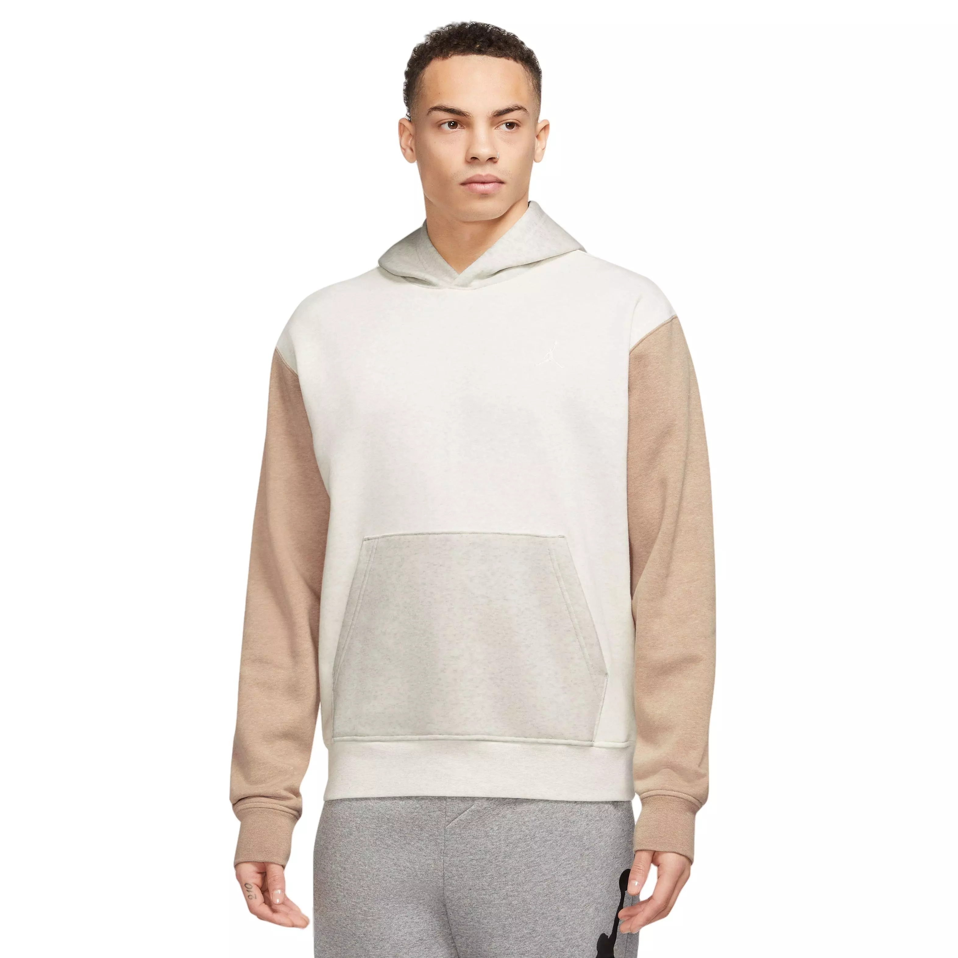 Jordan Men's Essentials Fleece Pullover Hoodie-Off-White - OFF-WHITE
