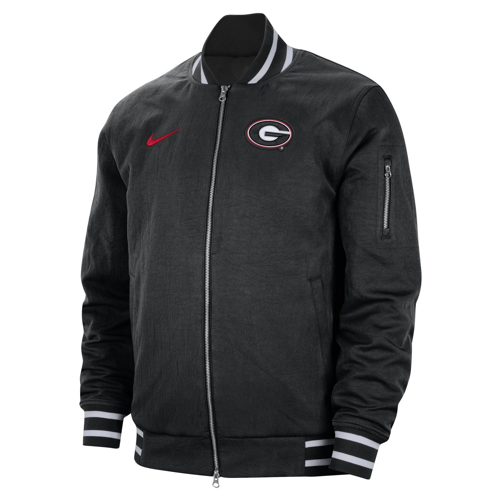 Nike Men s Georgia Bulldogs Full Zip Bomber Jacket Hibbett