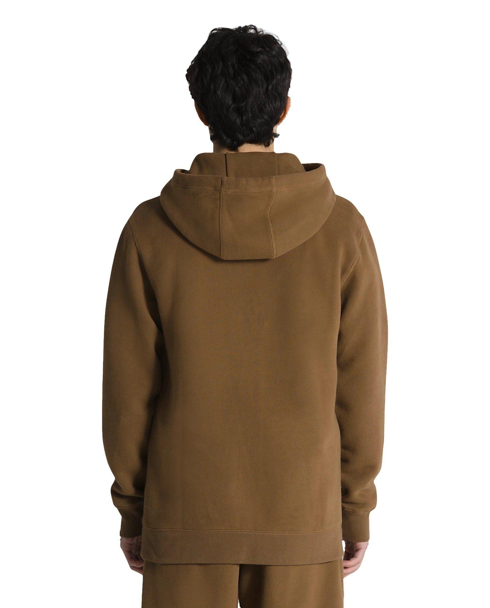 Vans Men's Left Chest Logo Pullover Hoodie-Brown - BROWN Thumbnail View 2