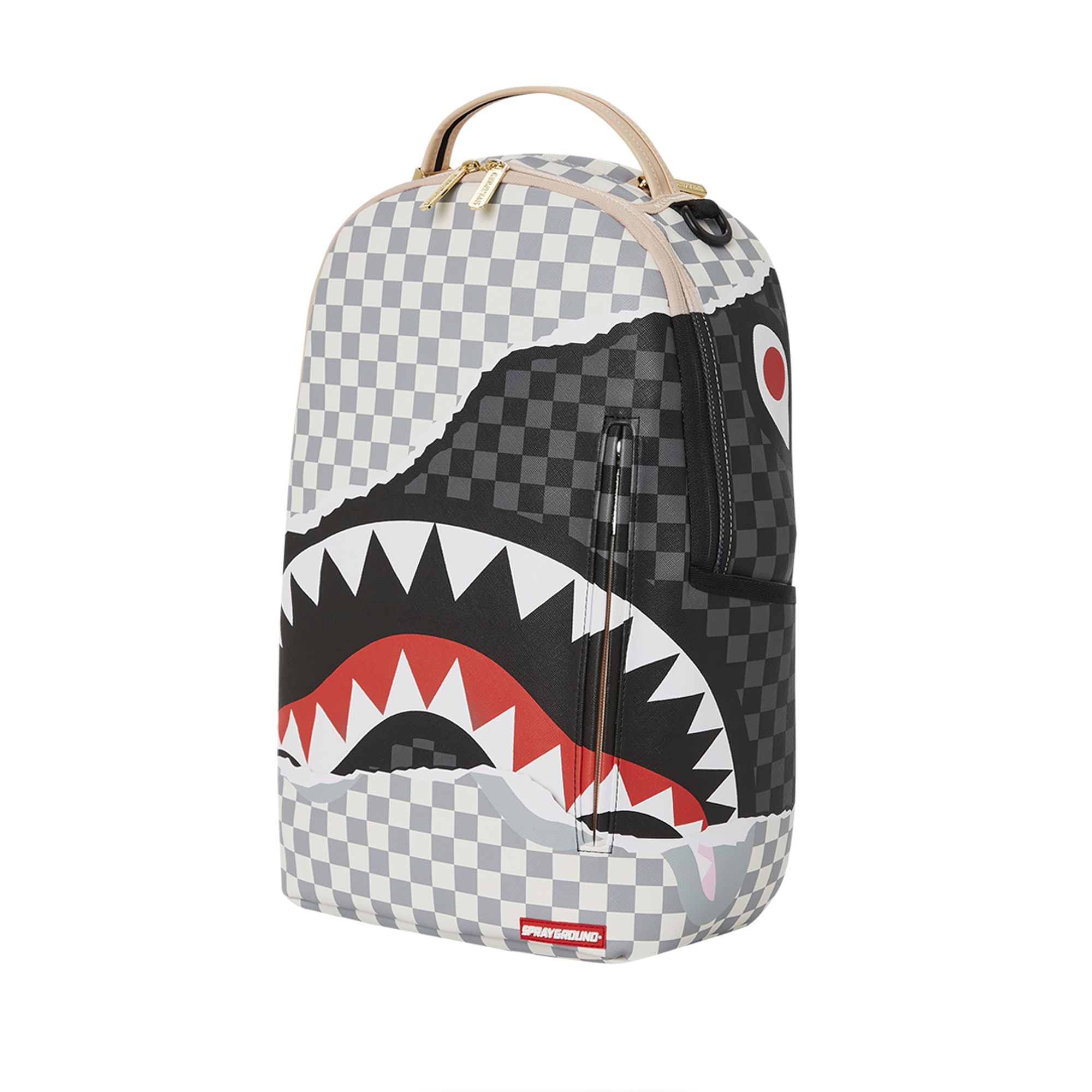 thumbnail image 2 of Sprayground Clear Transparent Bookbag - Large School Backpack - Camo Checkered Black Print 2 of 5