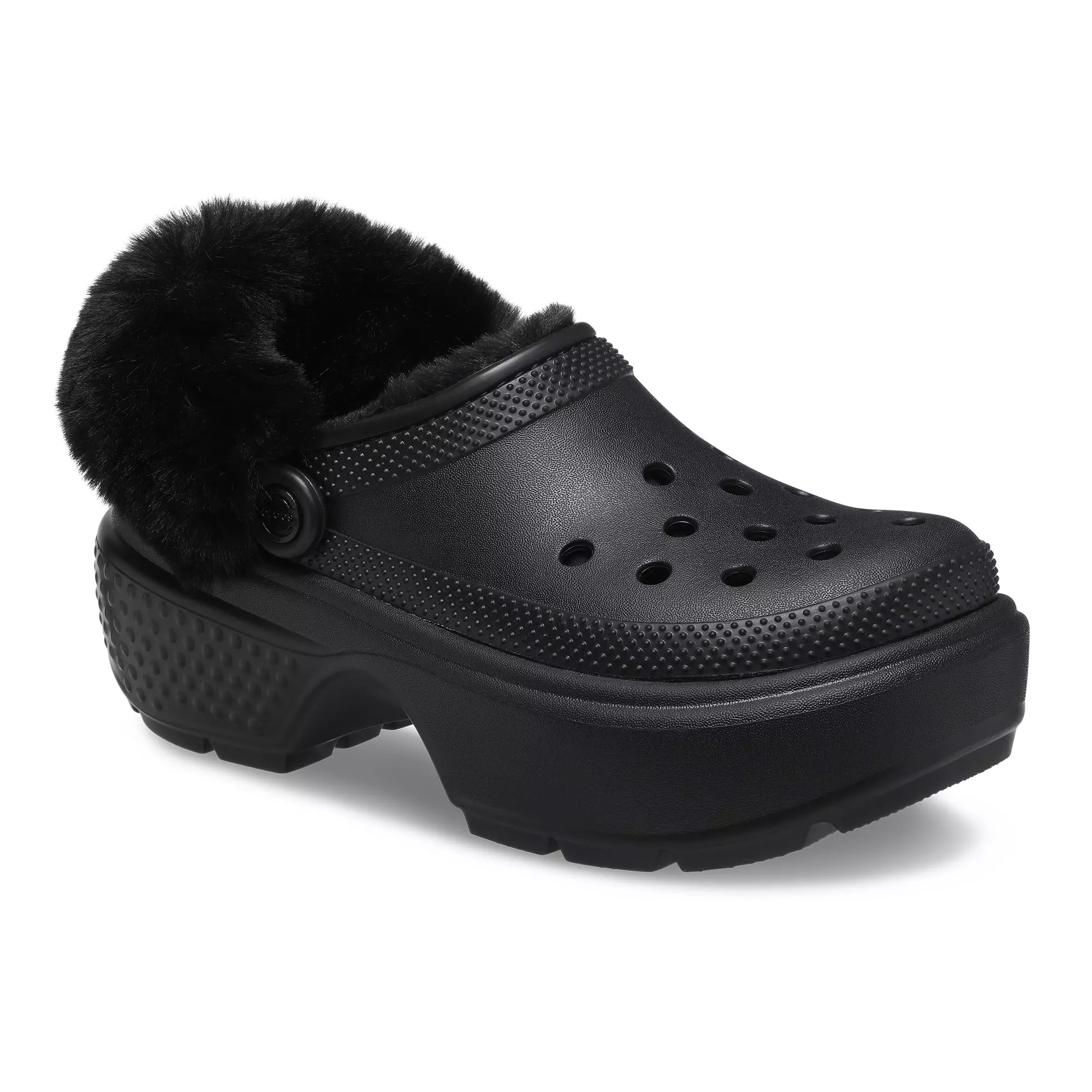 Crocs Stomp Lined "Black" Unisex Clog - BLACK