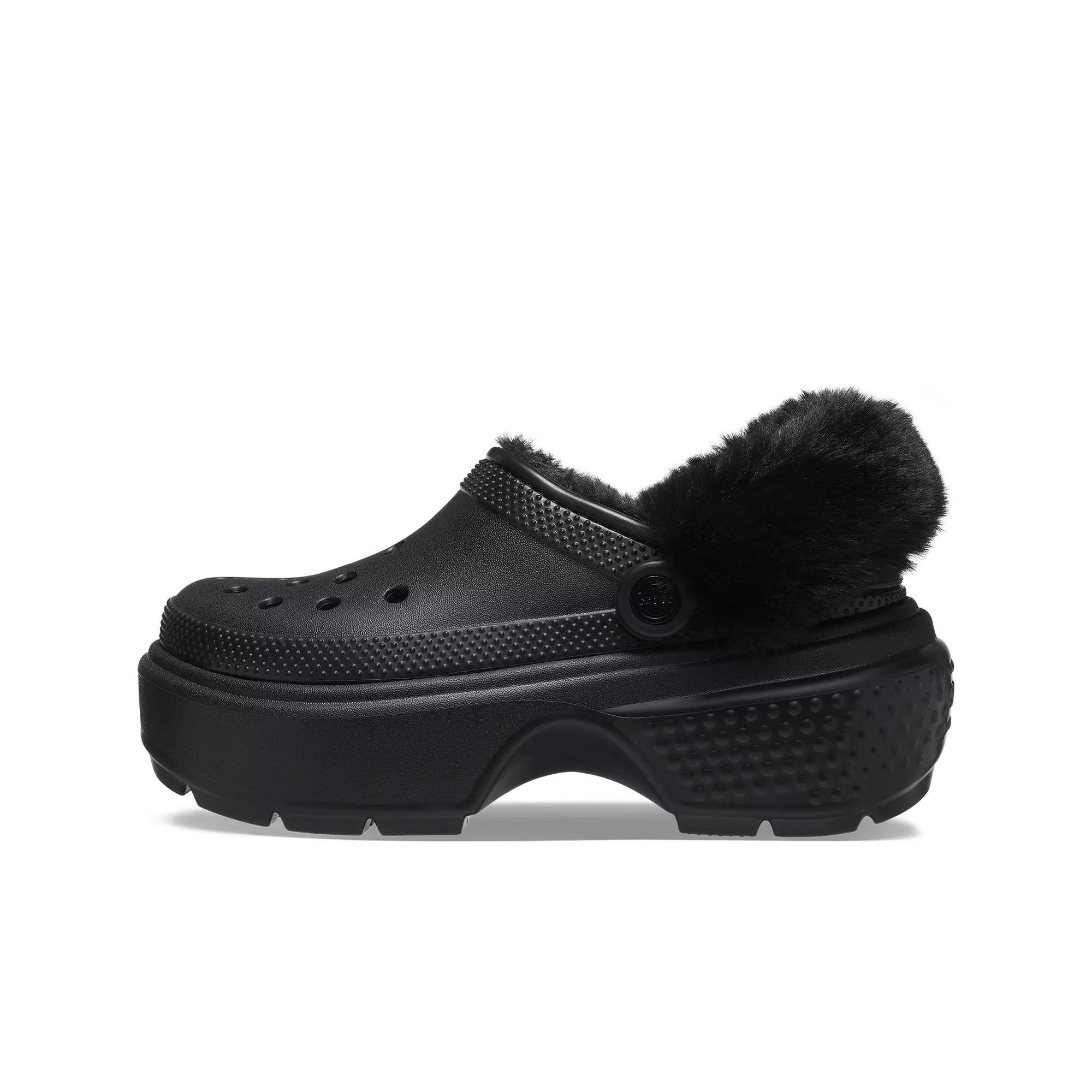 Crocs Stomp Lined "Black" Unisex Clog - BLACK