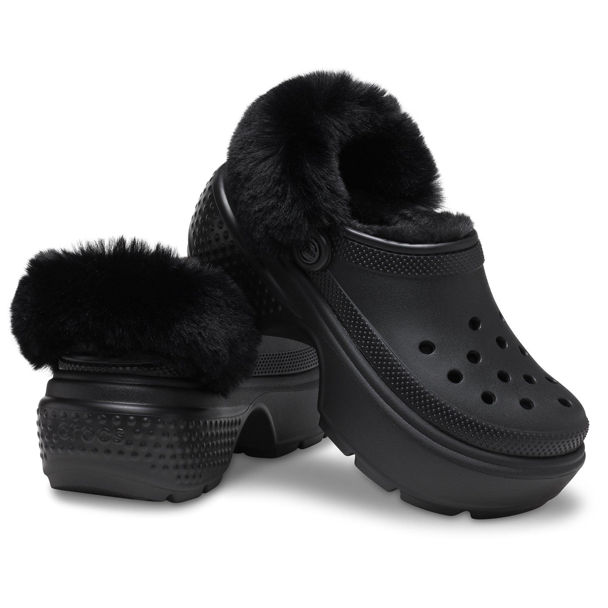 Crocs Stomp Lined "Black" Unisex Clog - BLACK Thumbnail View 3