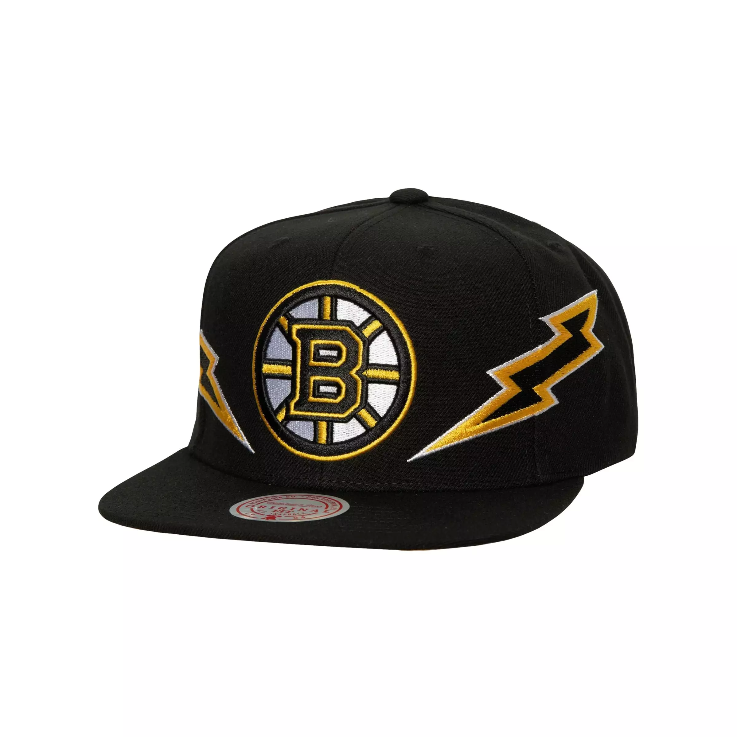 Mitchell & Ness Boston Bruins Double Trouble Snapback-Black/Yellow - BLACK