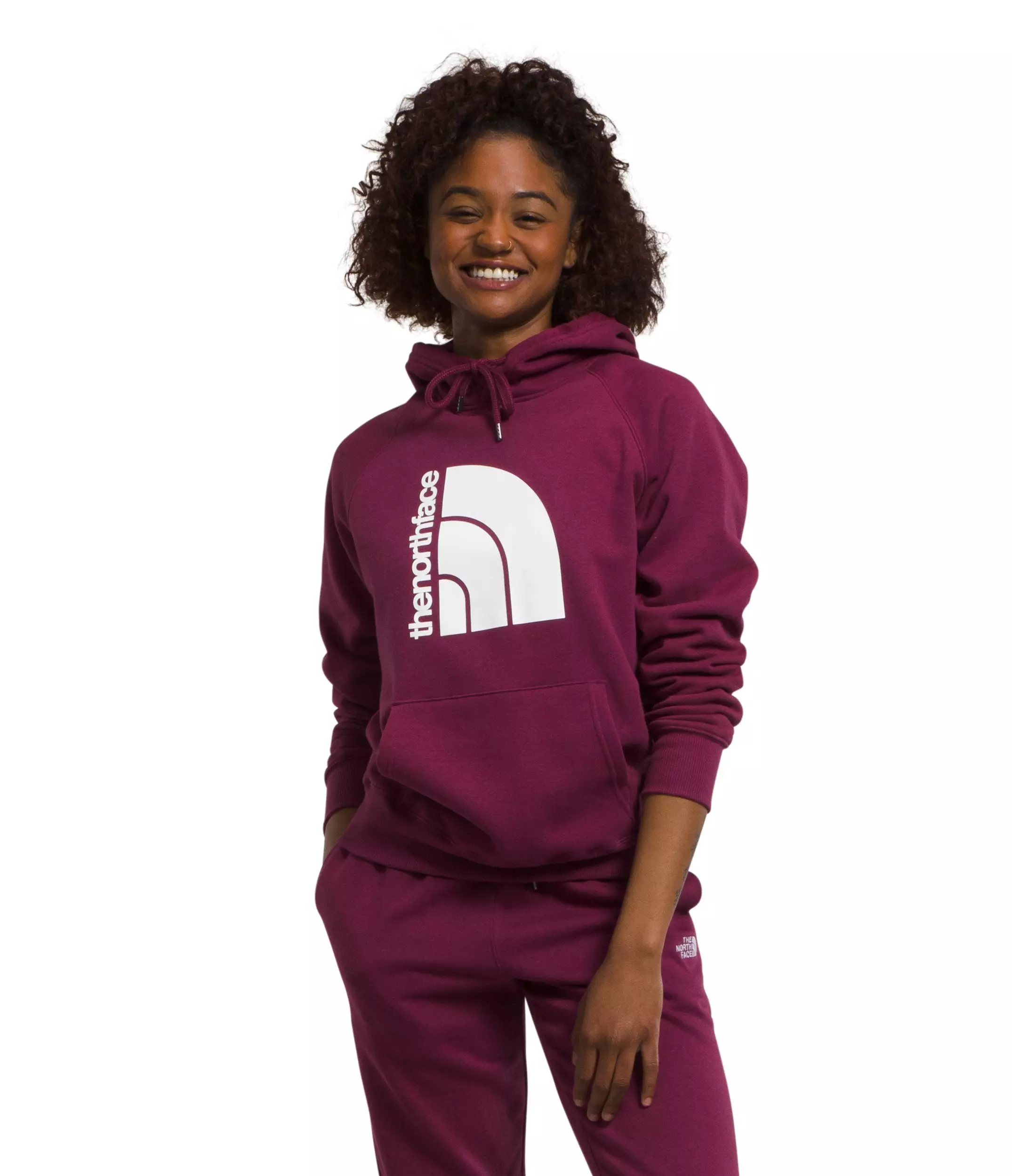 The North Face Women's Jumbo Half Dome Pullover Hoodie-Berry - BERRY