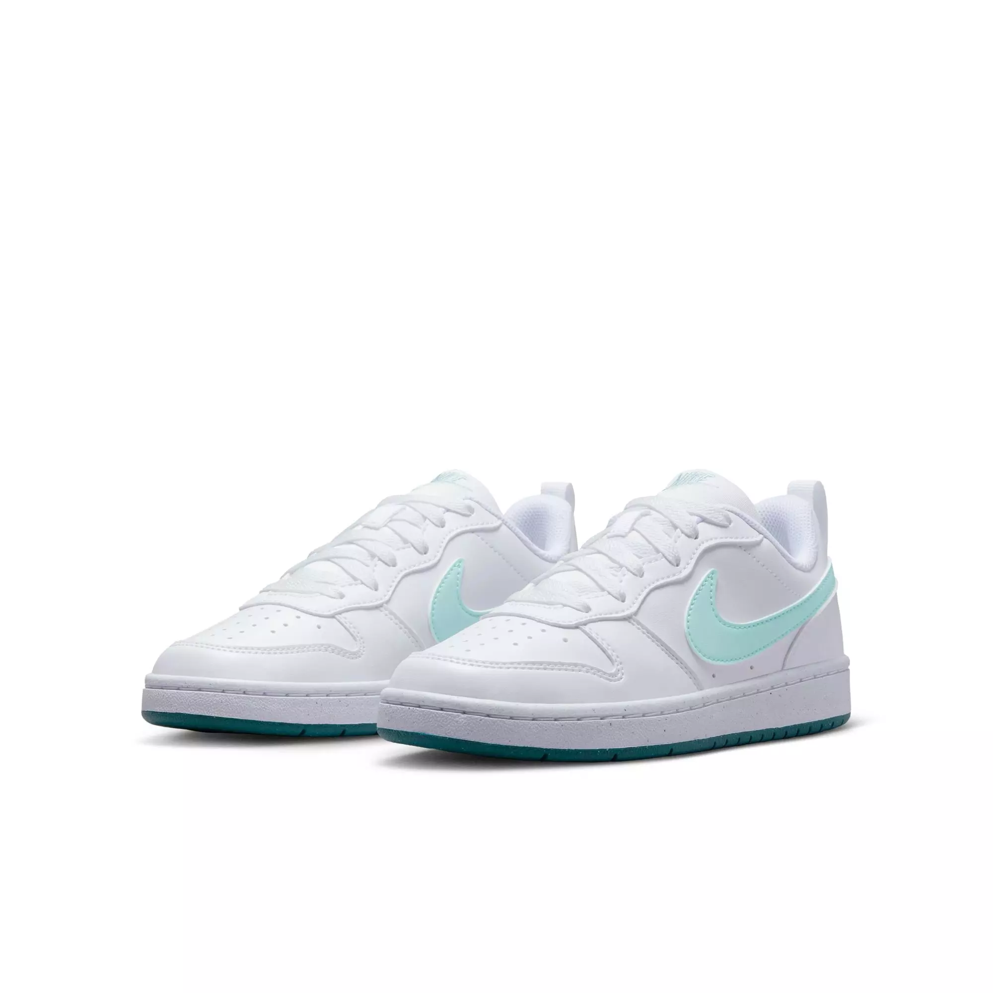 Nike Court Borough Low Recraft "White/Teal" Grade School Girls' Shoe - WHITE/TEAL