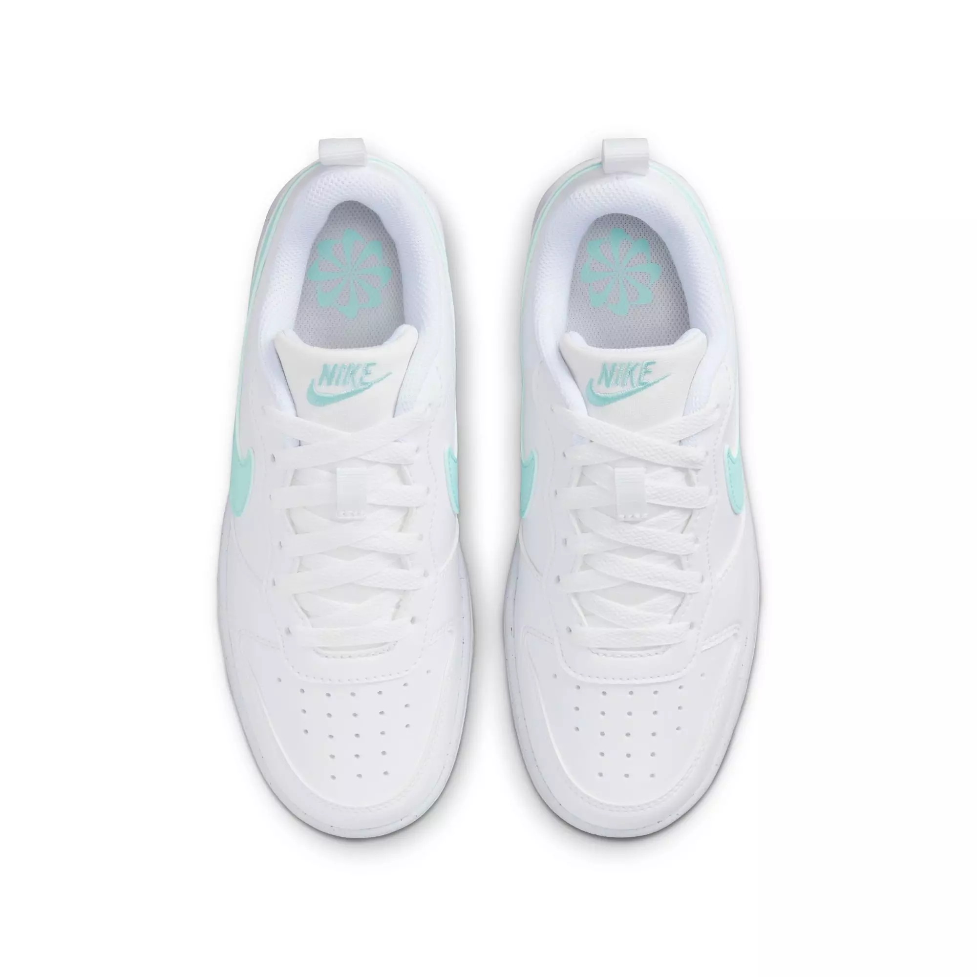 Nike Court Borough Low Recraft "White/Teal" Grade School Girls' Shoe - WHITE/TEAL