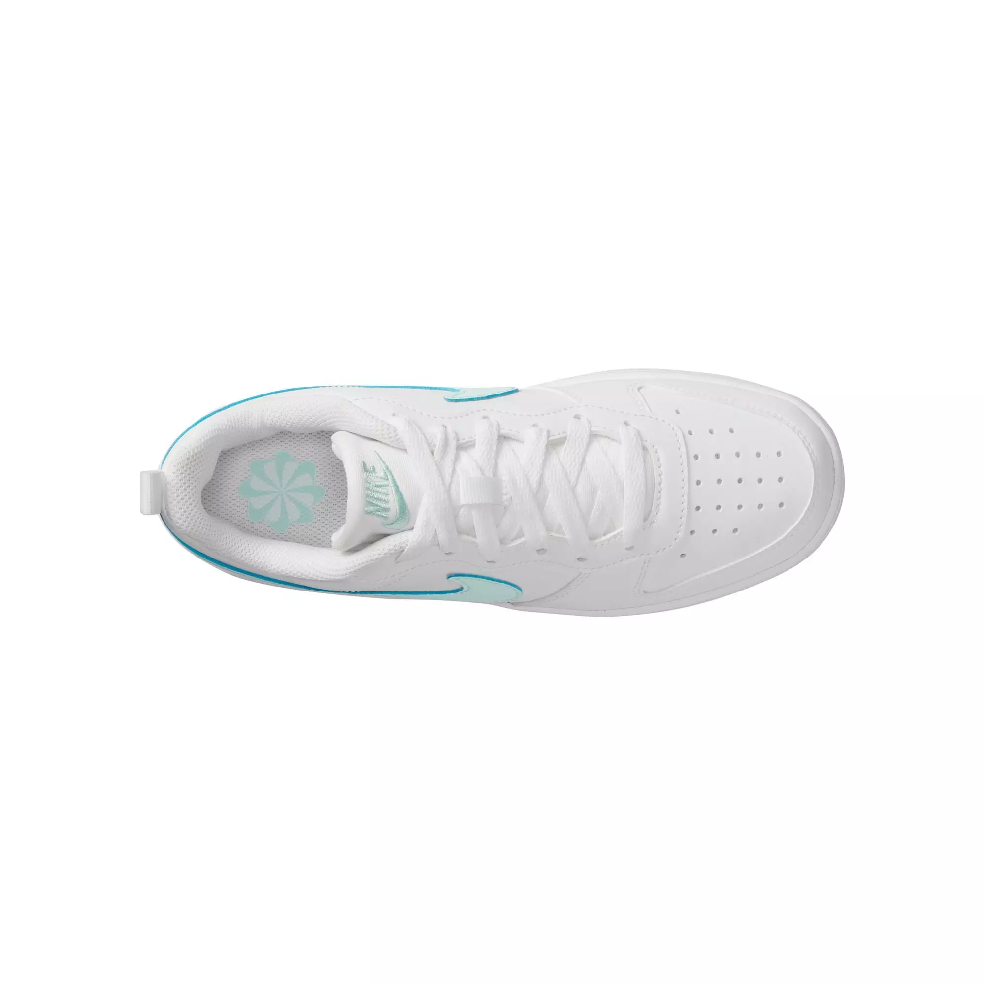 Nike Court Borough Low Recraft "White/Teal" Grade School Girls' Shoe - WHITE/TEAL