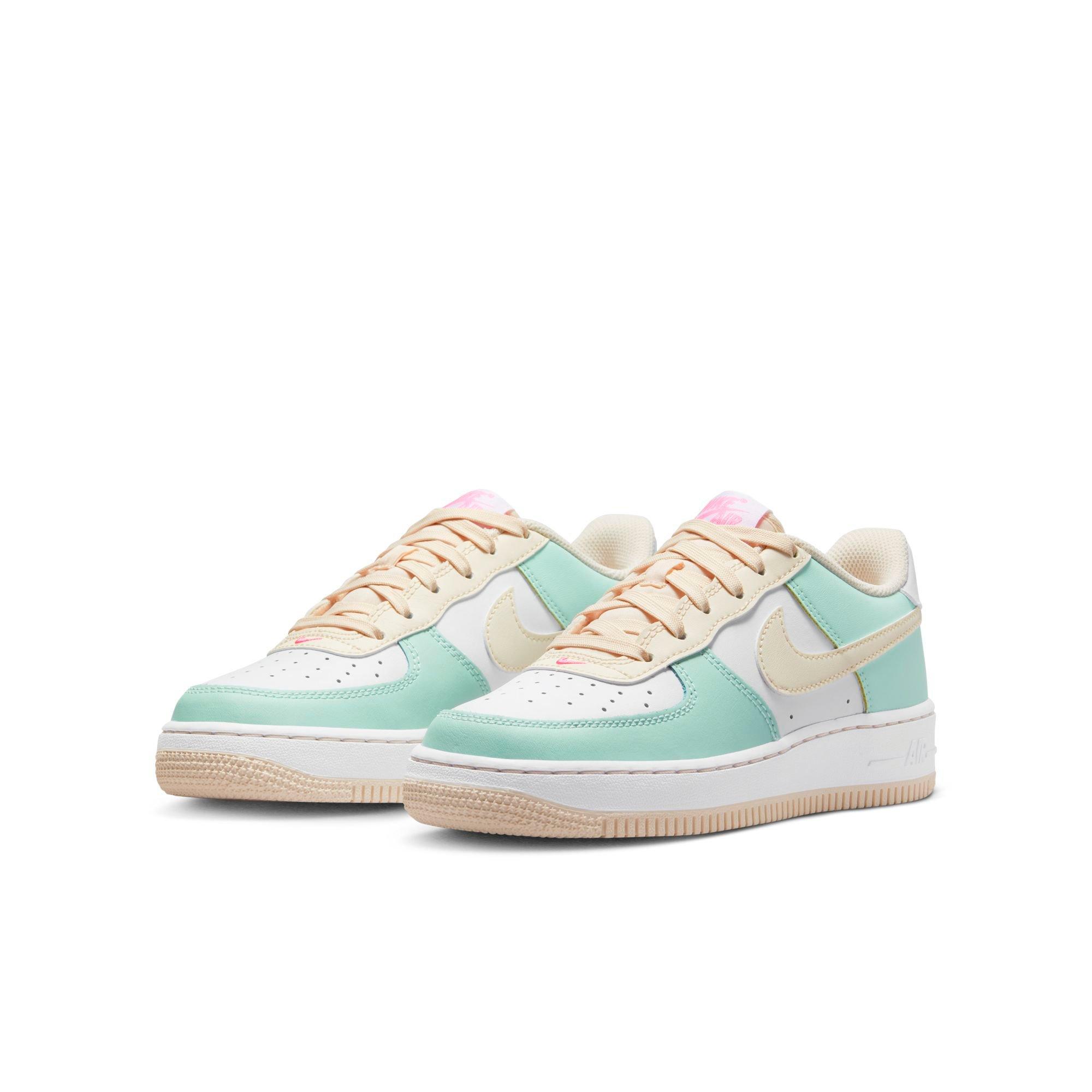 Nike Air Force 1 "Jade Ice/Guava Ice/White/Pink/Spell" Grade School Girls' Shoe - MULTI-COLOR Thumbnail View 4