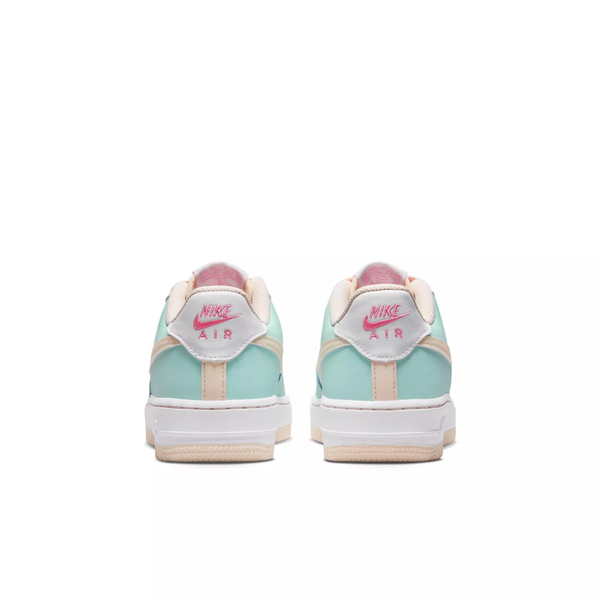 Nike Air Force 1 "Jade Ice/Guava Ice/White/Pink/Spell" Grade School Girls' Shoe - MULTI-COLOR