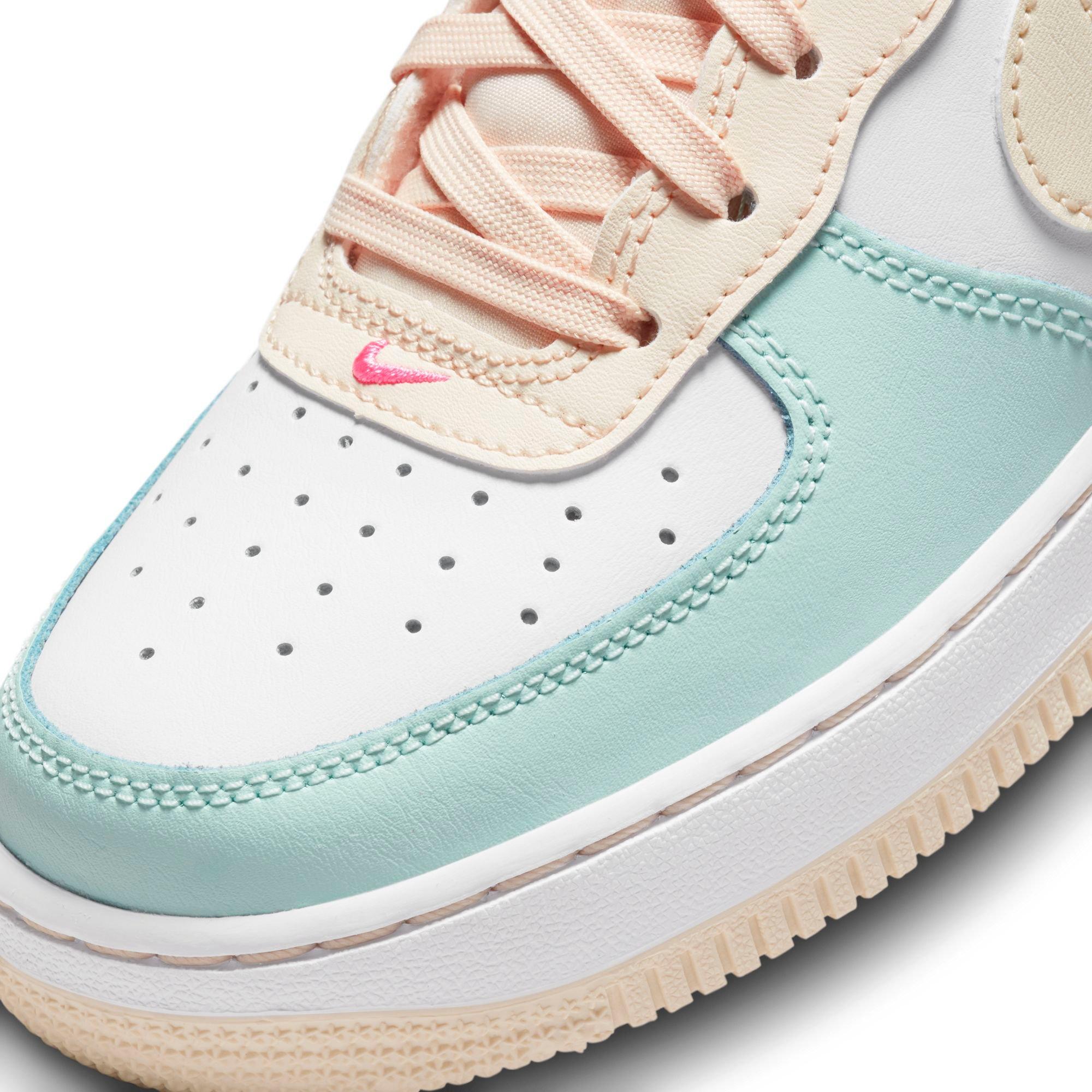 Nike Air Force 1 "Jade Ice/Guava Ice/White/Pink/Spell" Grade School Girls' Shoe - MULTI-COLOR Thumbnail View 8