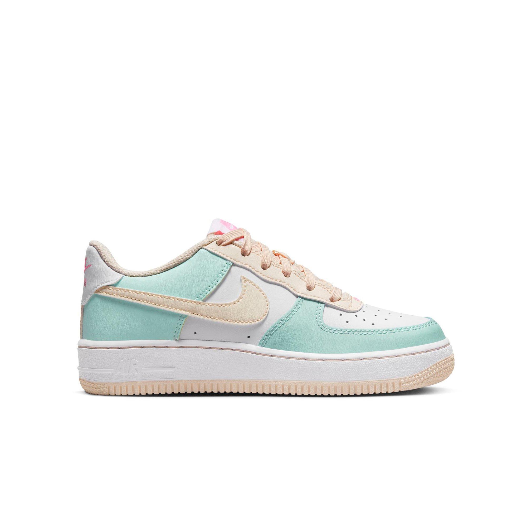 Nike Air Force 1 "Jade Ice/Guava Ice/White/Pink/Spell" Grade School Girls' Shoe - MULTI-COLOR Thumbnail View 1
