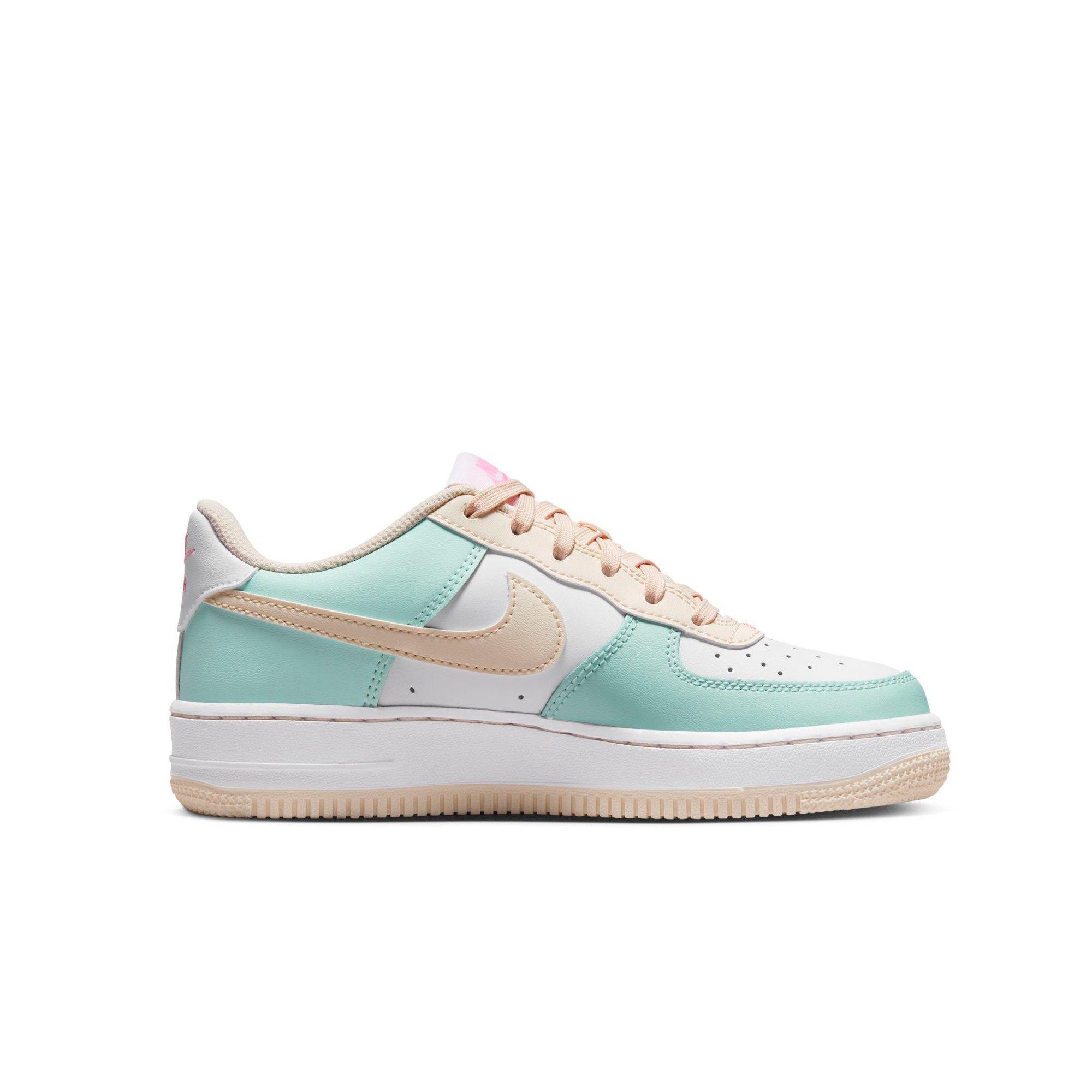 Nike Air Force 1 "Jade Ice/Guava Ice/White/Pink/Spell" Grade School Girls' Shoe - MULTI-COLOR Thumbnail View 2