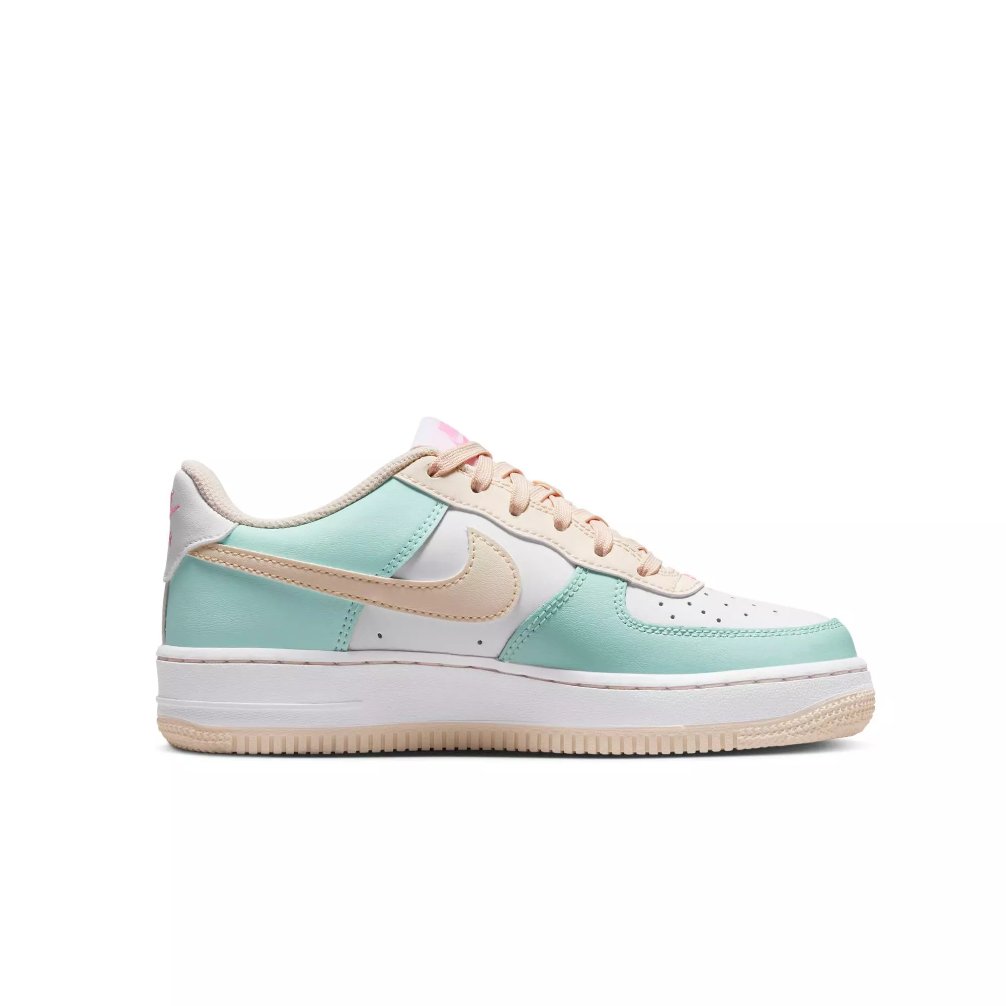Nike Air Force 1 "Jade Ice/Guava Ice/White/Pink/Spell" Grade School Girls' Shoe - MULTI-COLOR