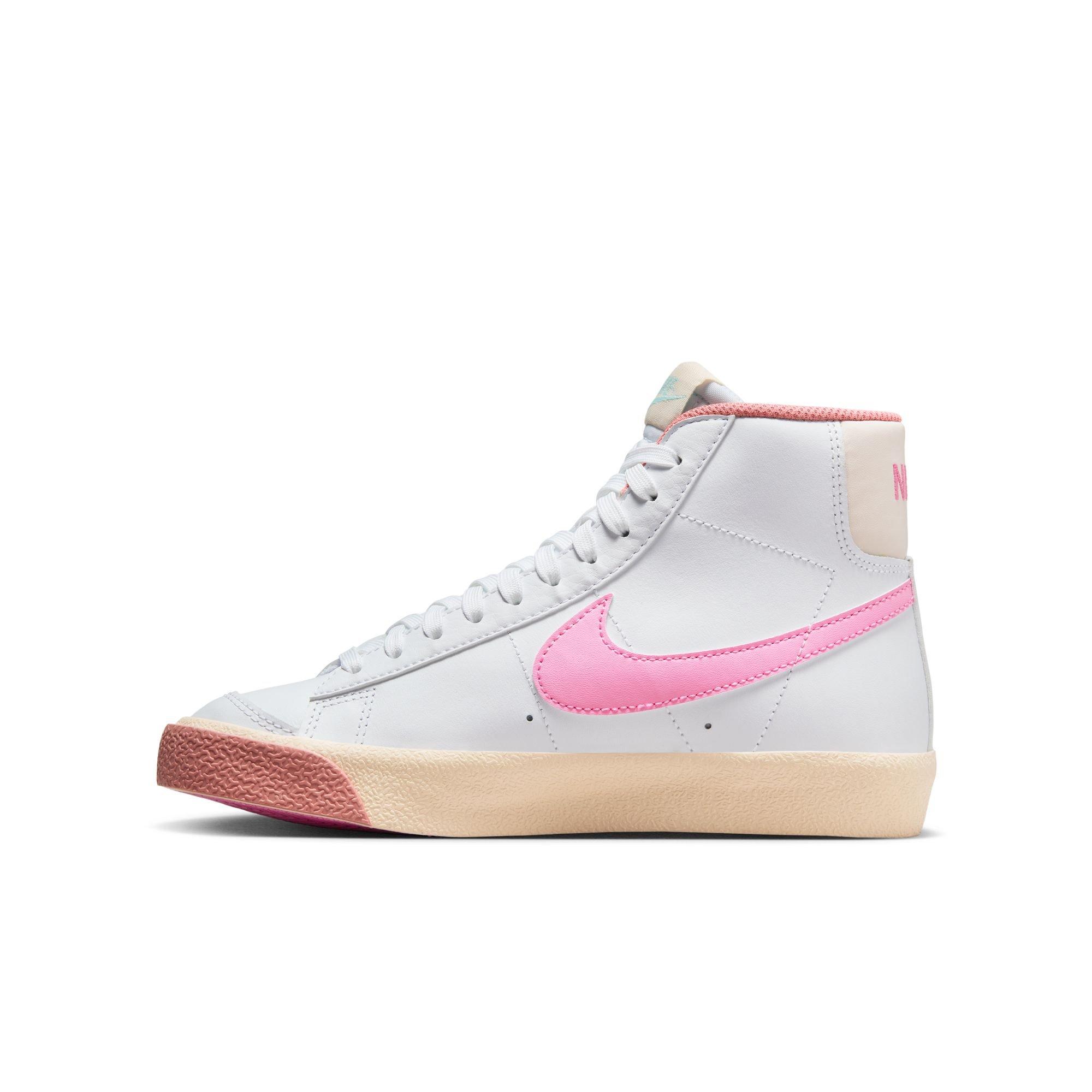 Nike Blazer Mid '77 "White/Pink Spell/Guava Ice/Jade Ice" Grade School Girls' Shoe - WHITE/PINK Thumbnail View 4