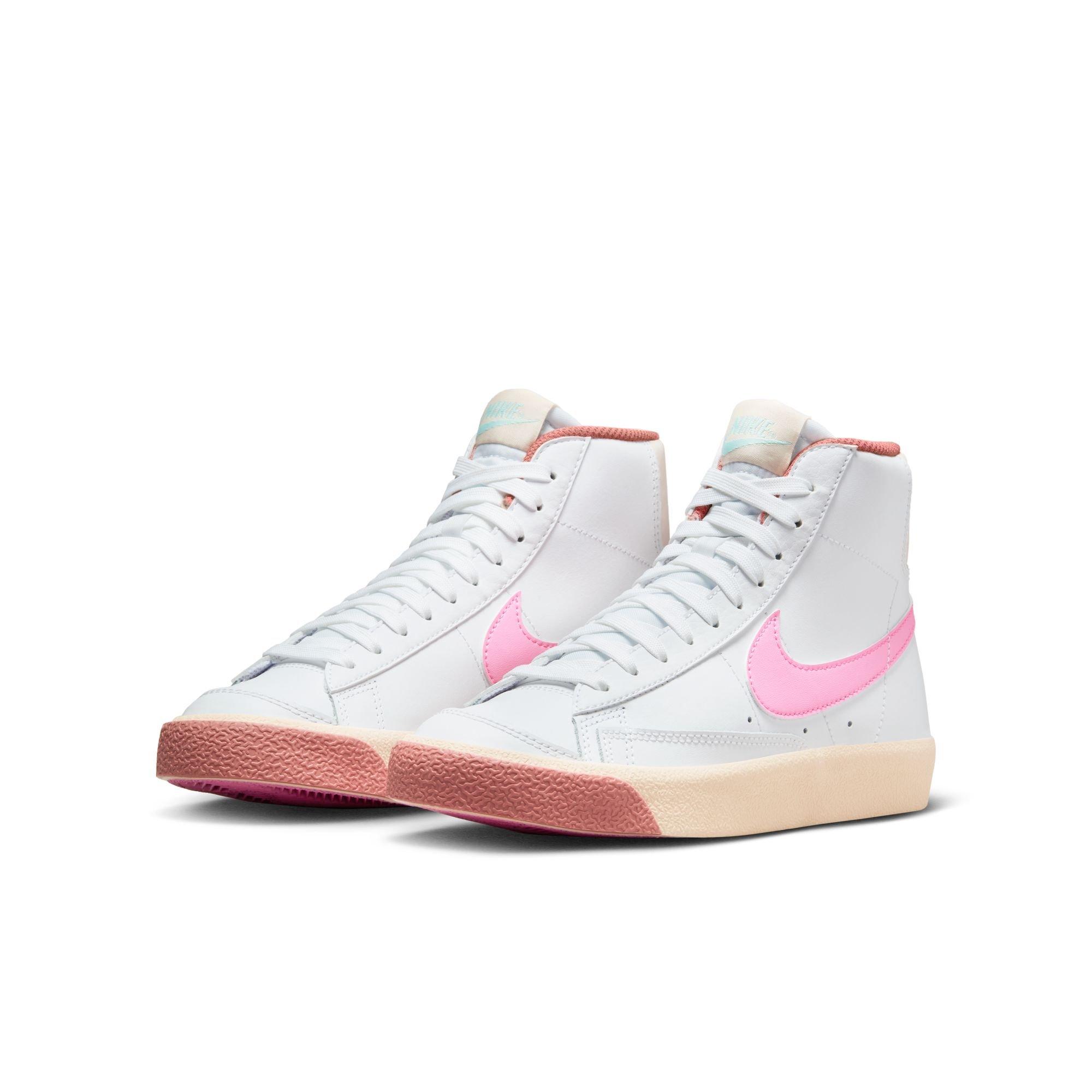 Nike Blazer Mid '77 "White/Pink Spell/Guava Ice/Jade Ice" Grade School Girls' Shoe - WHITE/PINK Thumbnail View 5