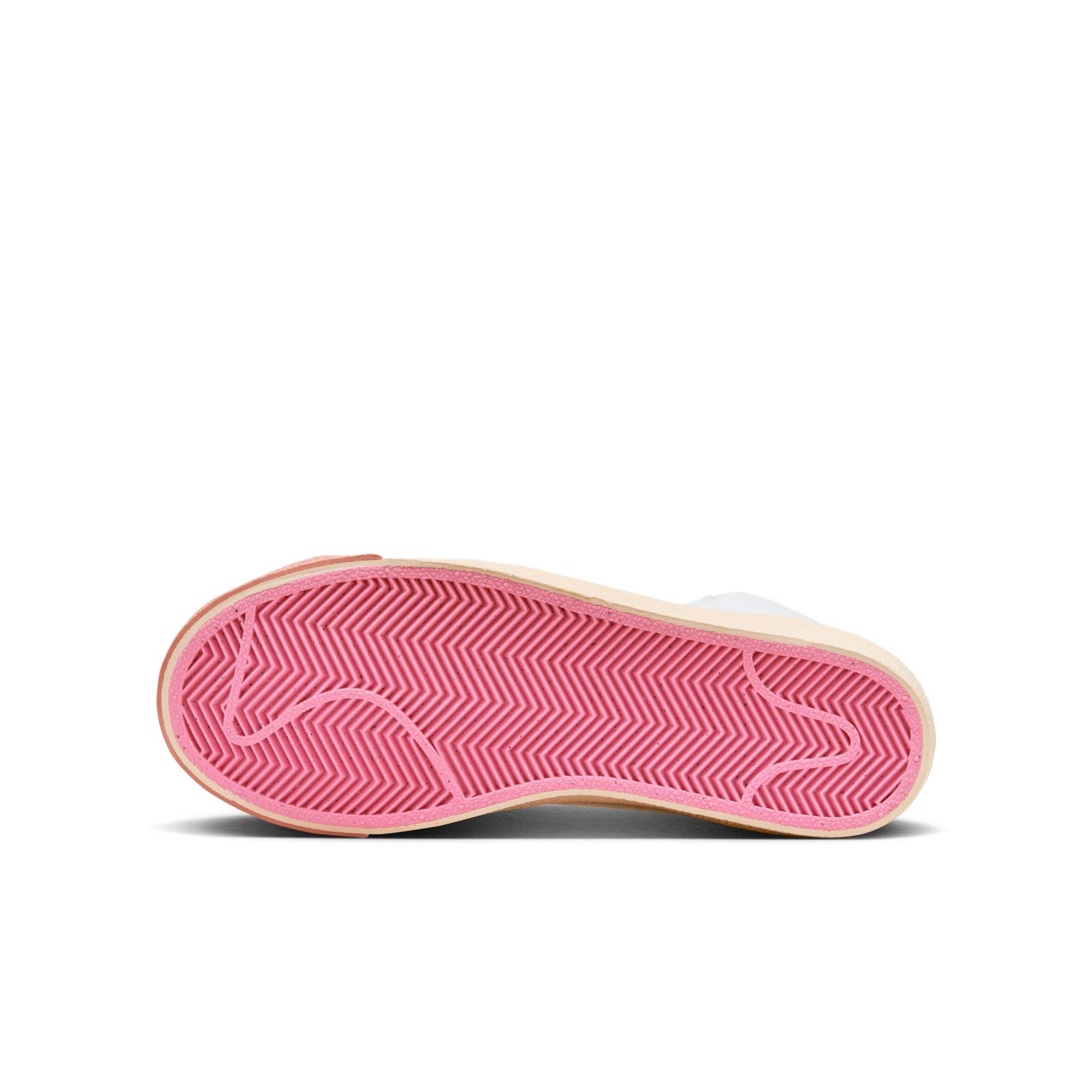 Nike Blazer Mid '77 "White/Pink Spell/Guava Ice/Jade Ice" Grade School Girls' Shoe - WHITE/PINK Thumbnail View 9