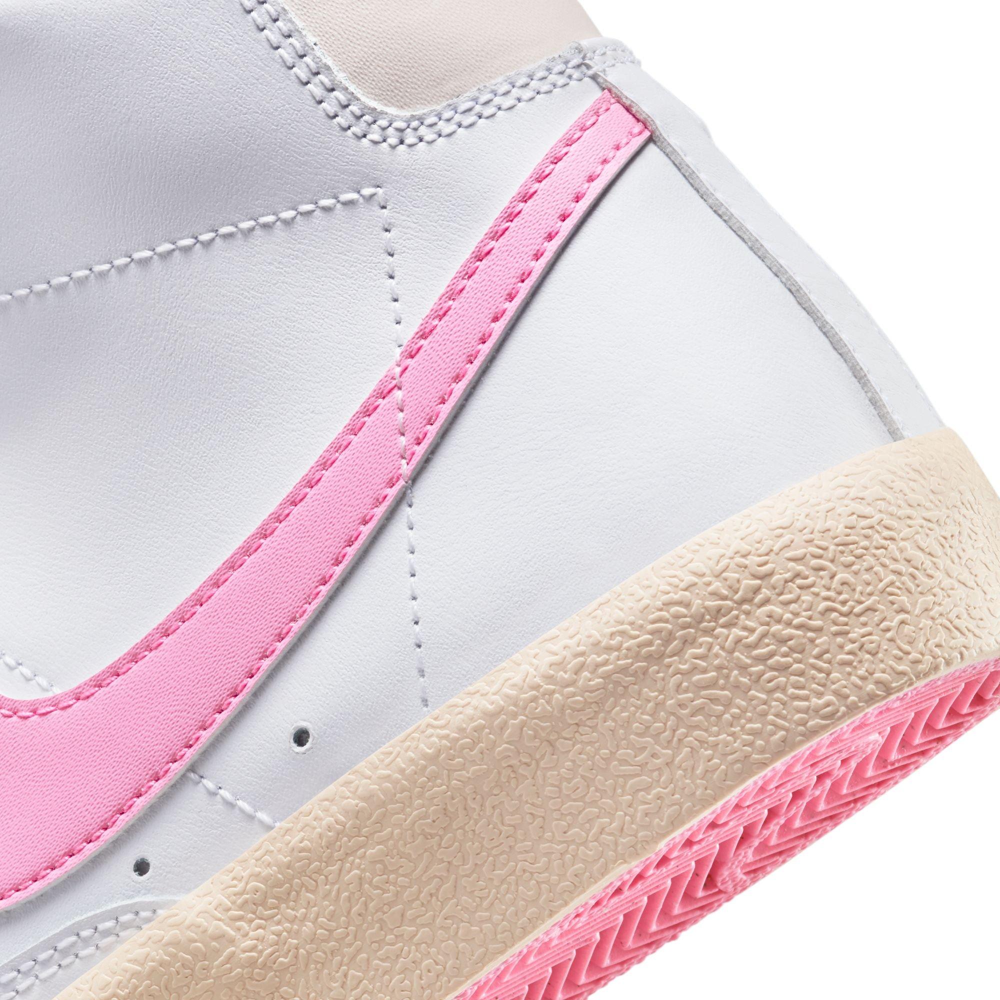 Nike Blazer Mid '77 "White/Pink Spell/Guava Ice/Jade Ice" Grade School Girls' Shoe - WHITE/PINK Thumbnail View 11