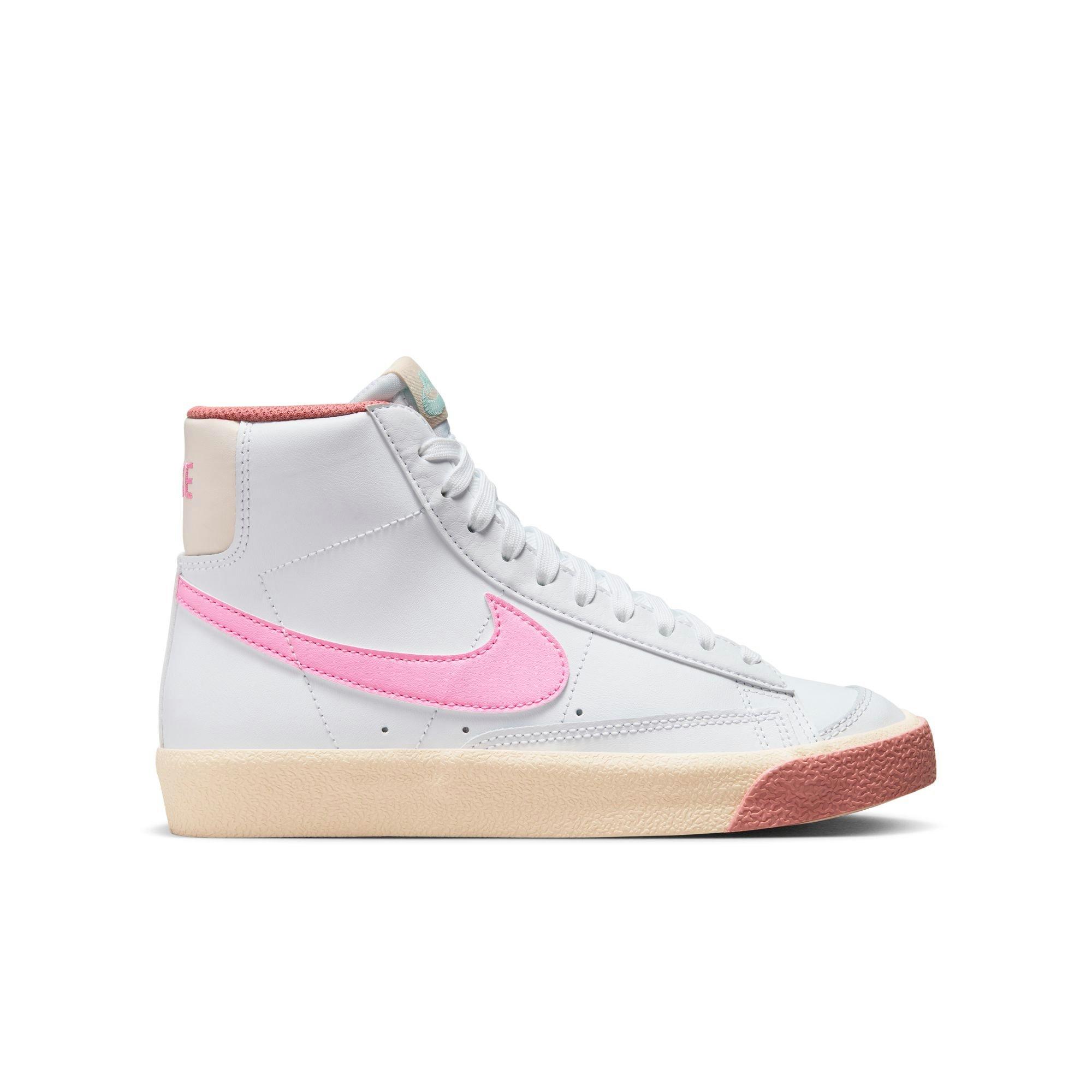 Nike Blazer Mid '77 "White/Pink Spell/Guava Ice/Jade Ice" Grade School Girls' Shoe - WHITE/PINK Thumbnail View 1