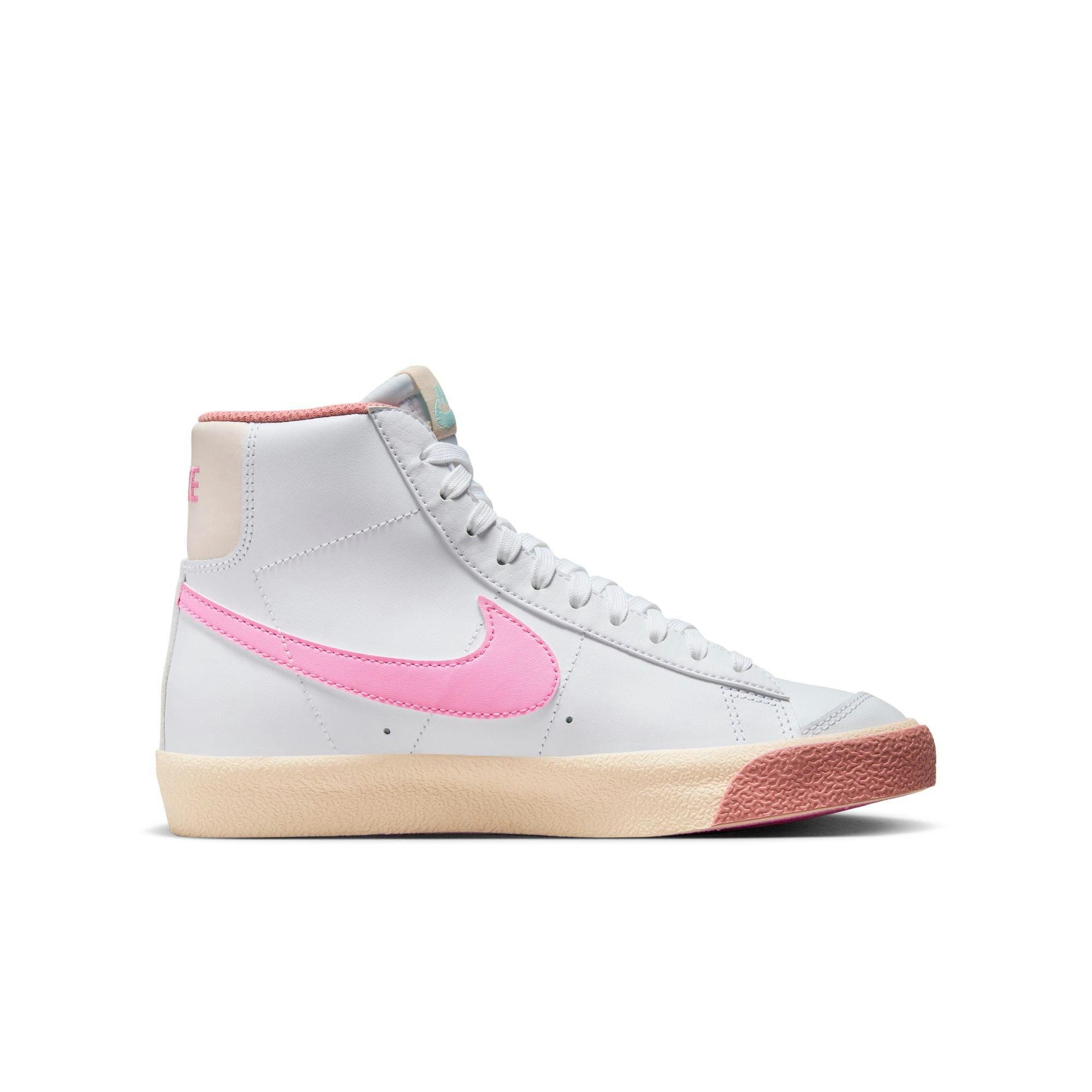 Nike Blazer Mid '77 "White/Pink Spell/Guava Ice/Jade Ice" Grade School Girls' Shoe - WHITE/PINK Thumbnail View 2