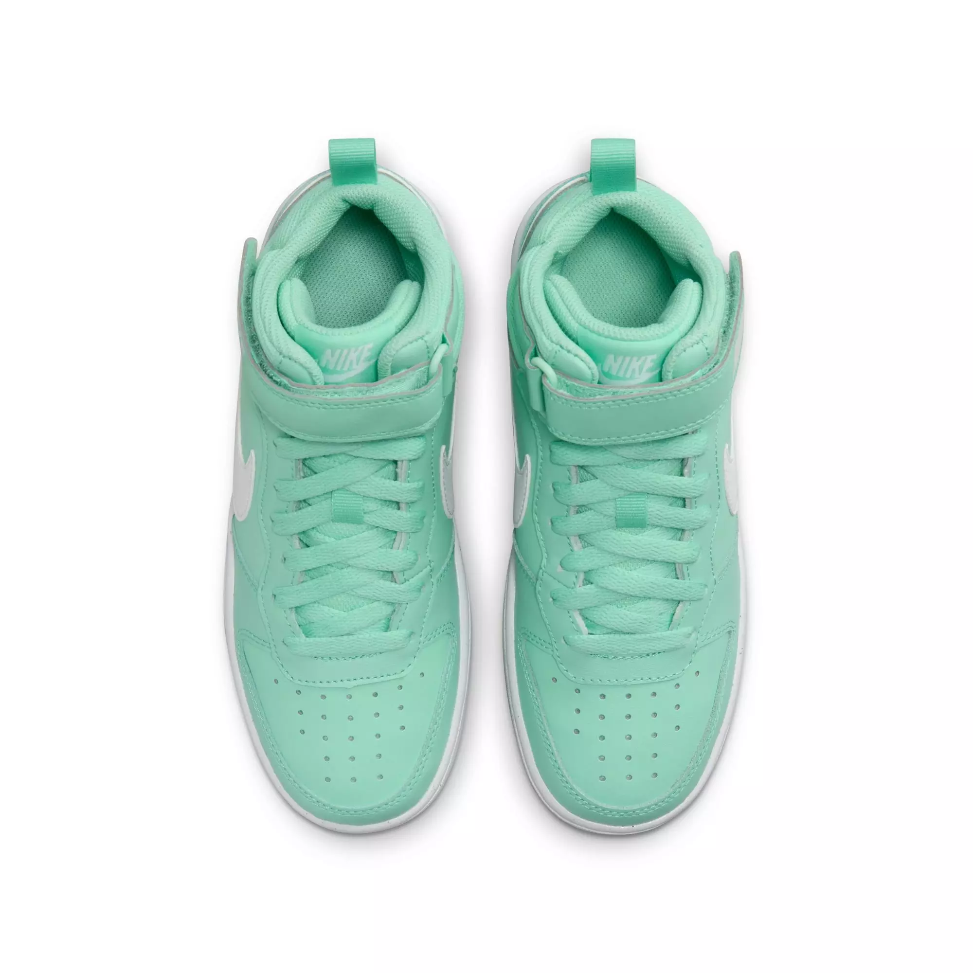 Nike Court Borough Mid "Emerald Rise/White" Grade School Girls' Shoe - GREEN