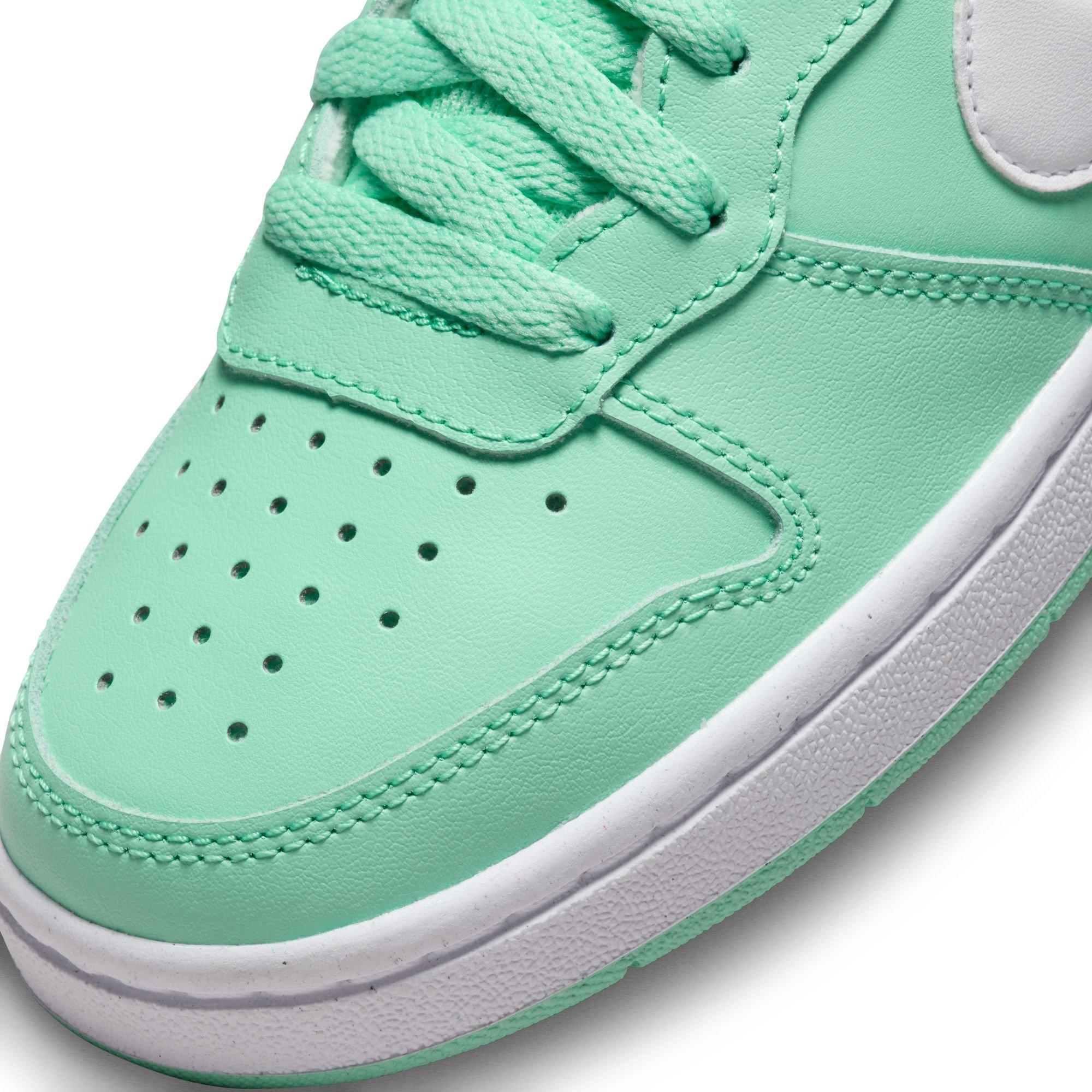 Nike Court Borough Mid "Emerald Rise/White" Grade School Girls' Shoe - GREEN Thumbnail View 10