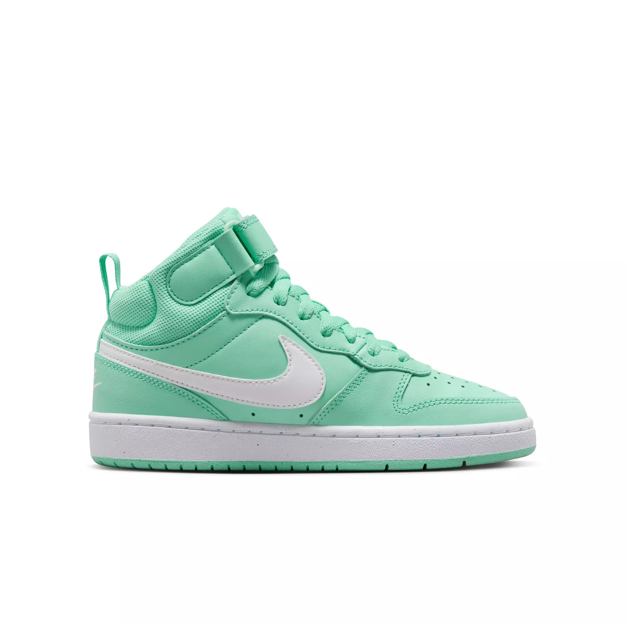 Nike Court Borough Mid "Emerald Rise/White" Grade School Girls' Shoe - GREEN