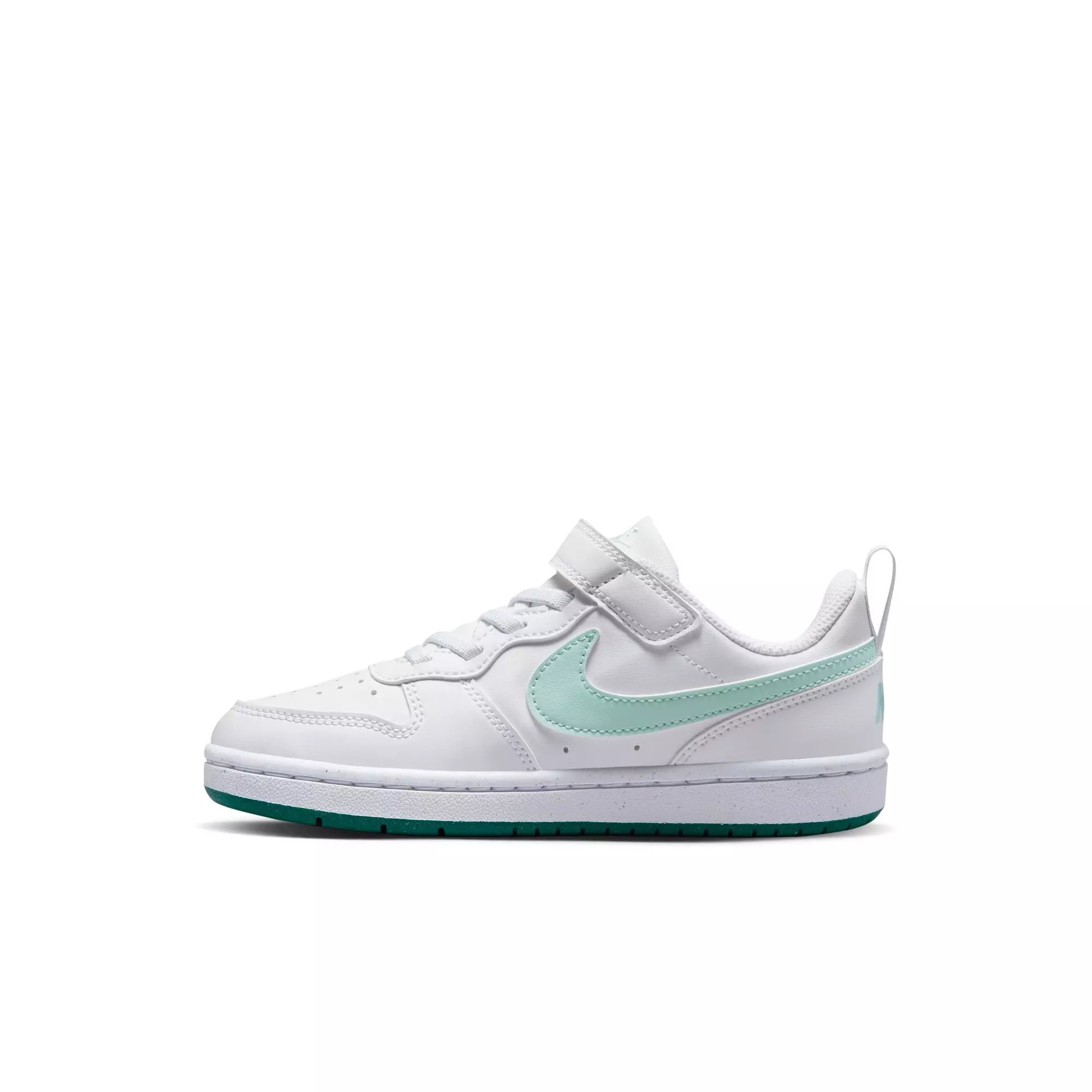 Nike Court Borough Low Recraft "White/Teal" Preschool Girls' Shoe - WHITE/TEAL