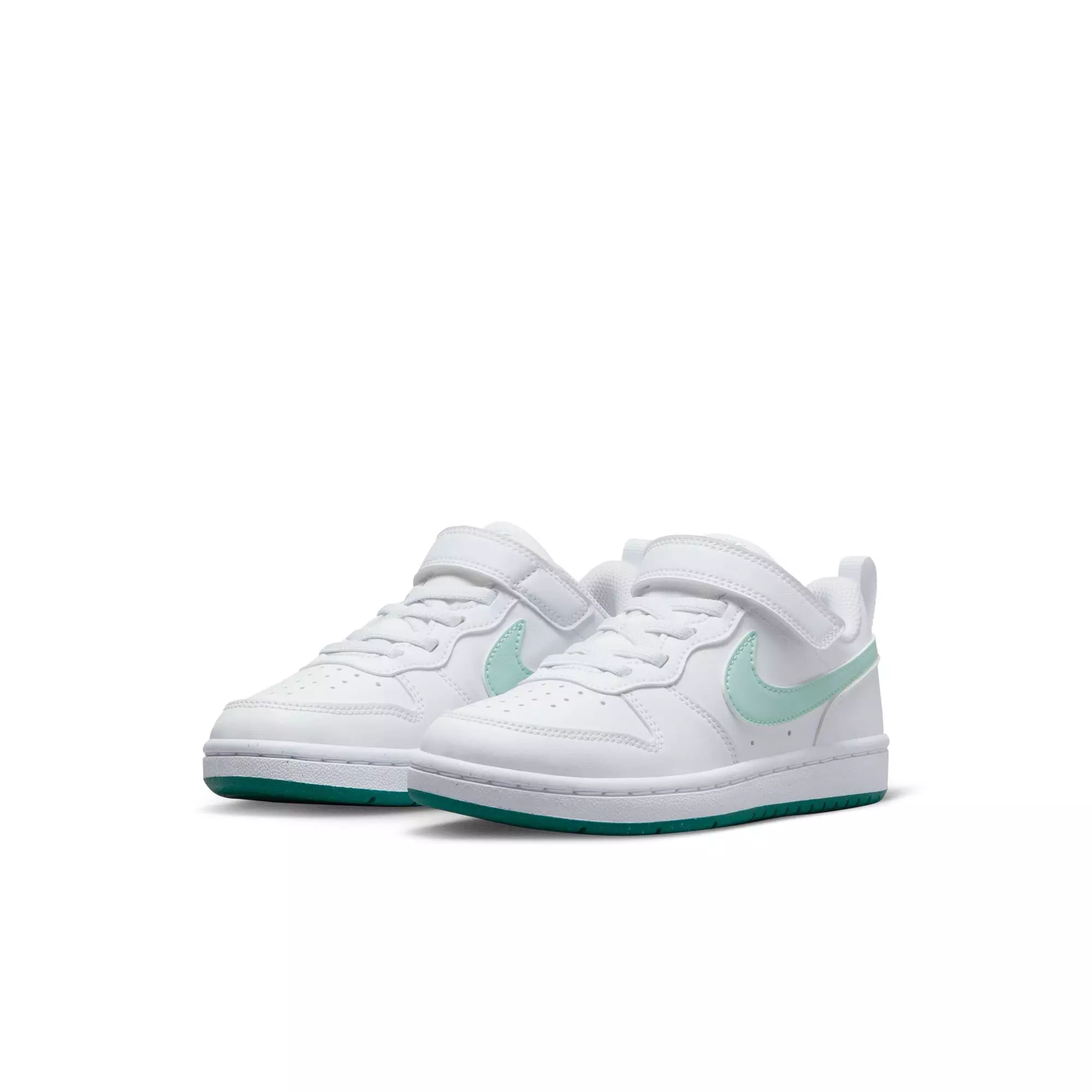 Nike Court Borough Low Recraft "White/Teal" Preschool Girls' Shoe - WHITE/TEAL