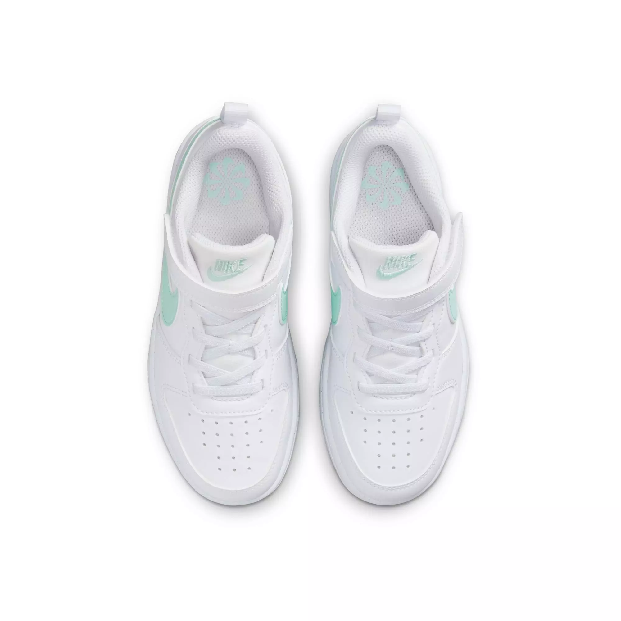 Nike Court Borough Low Recraft "White/Teal" Preschool Girls' Shoe - WHITE/TEAL