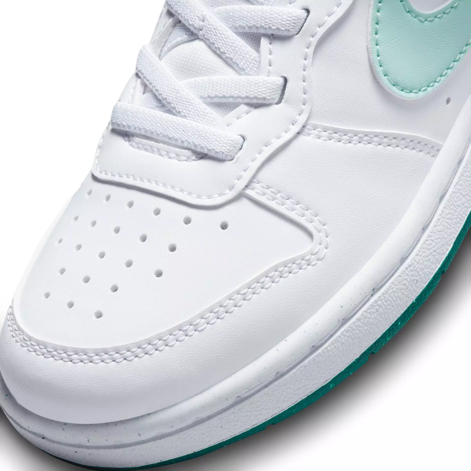 Nike Court Borough Low Recraft "White/Teal" Preschool Girls' Shoe - WHITE/TEAL
