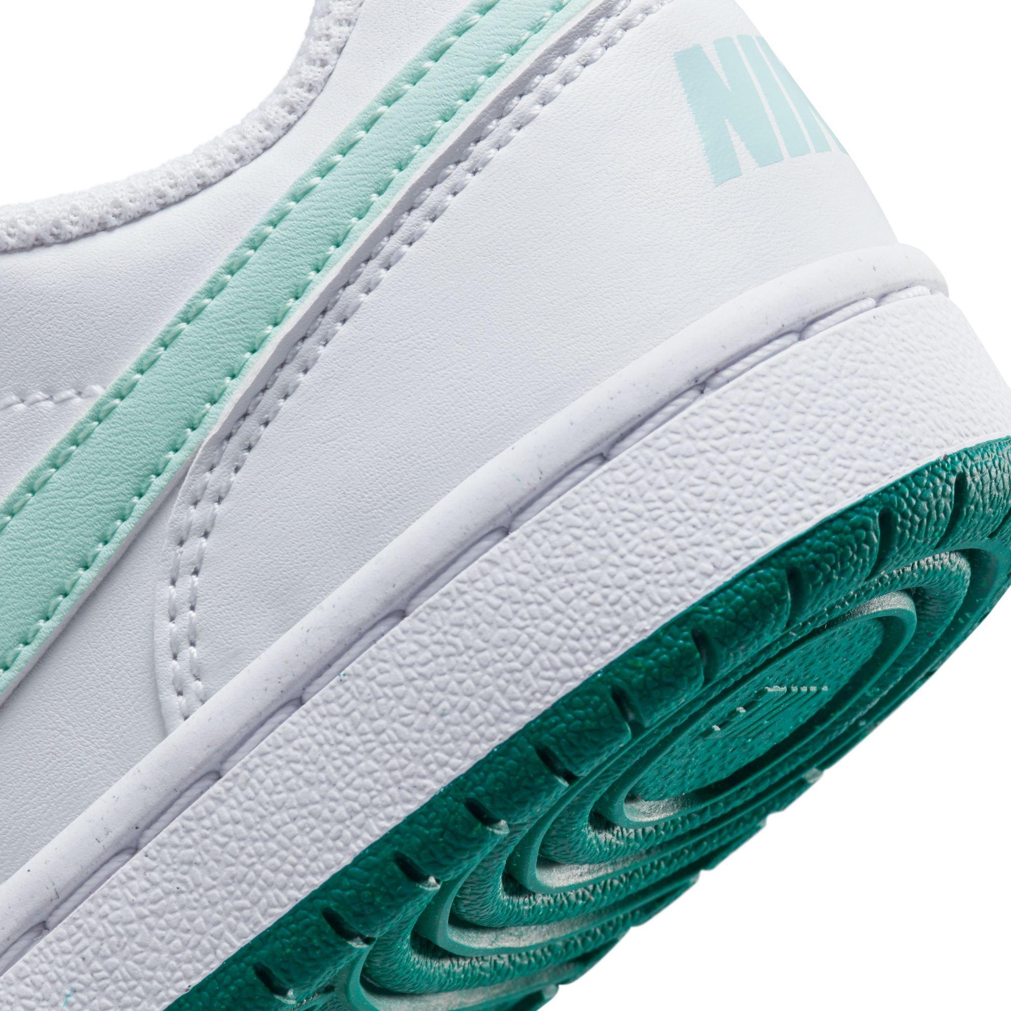 Nike Court Borough Low Recraft "White/Teal" Preschool Girls' Shoe - WHITE/TEAL Thumbnail View 10