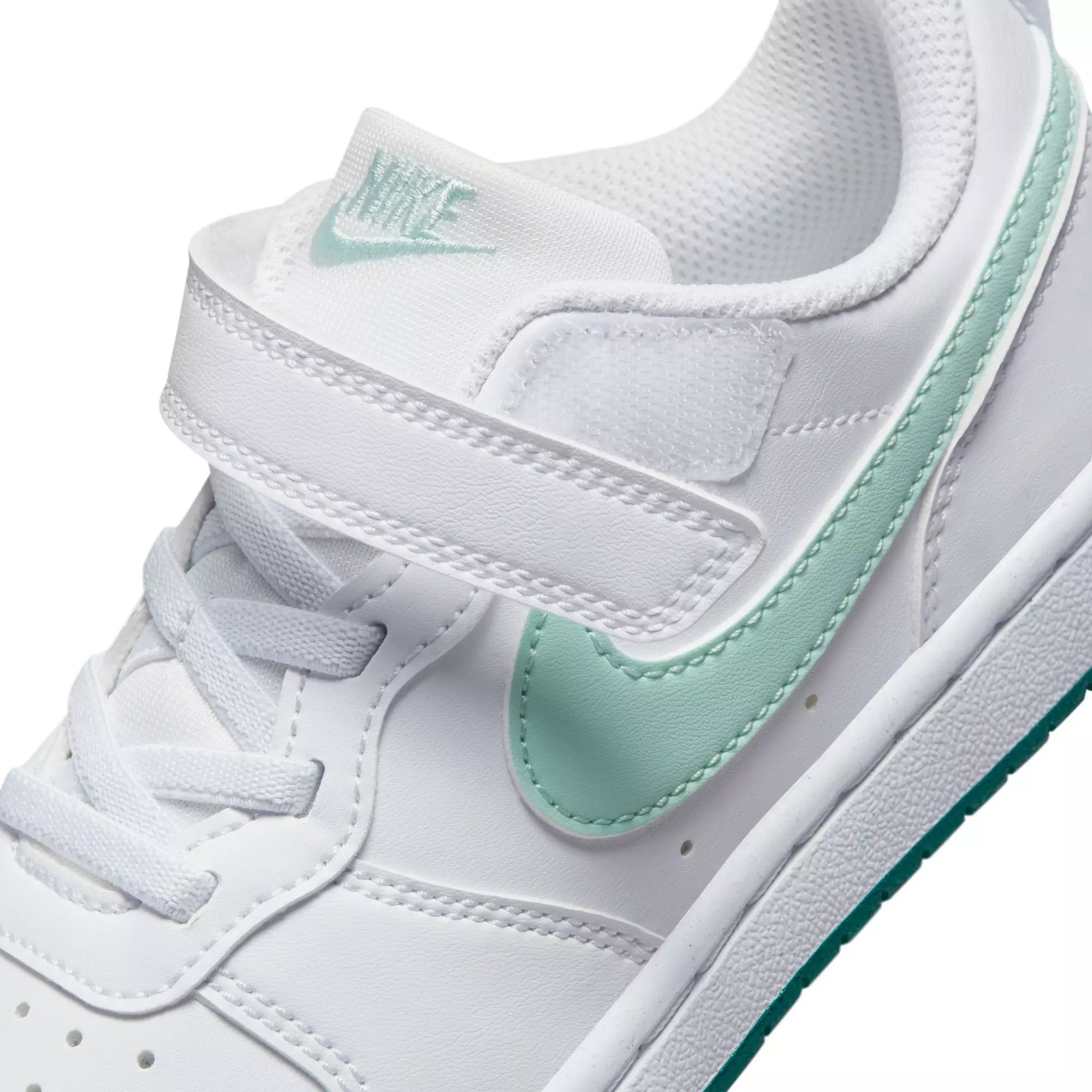 Nike Court Borough Low Recraft "White/Teal" Preschool Girls' Shoe - WHITE/TEAL