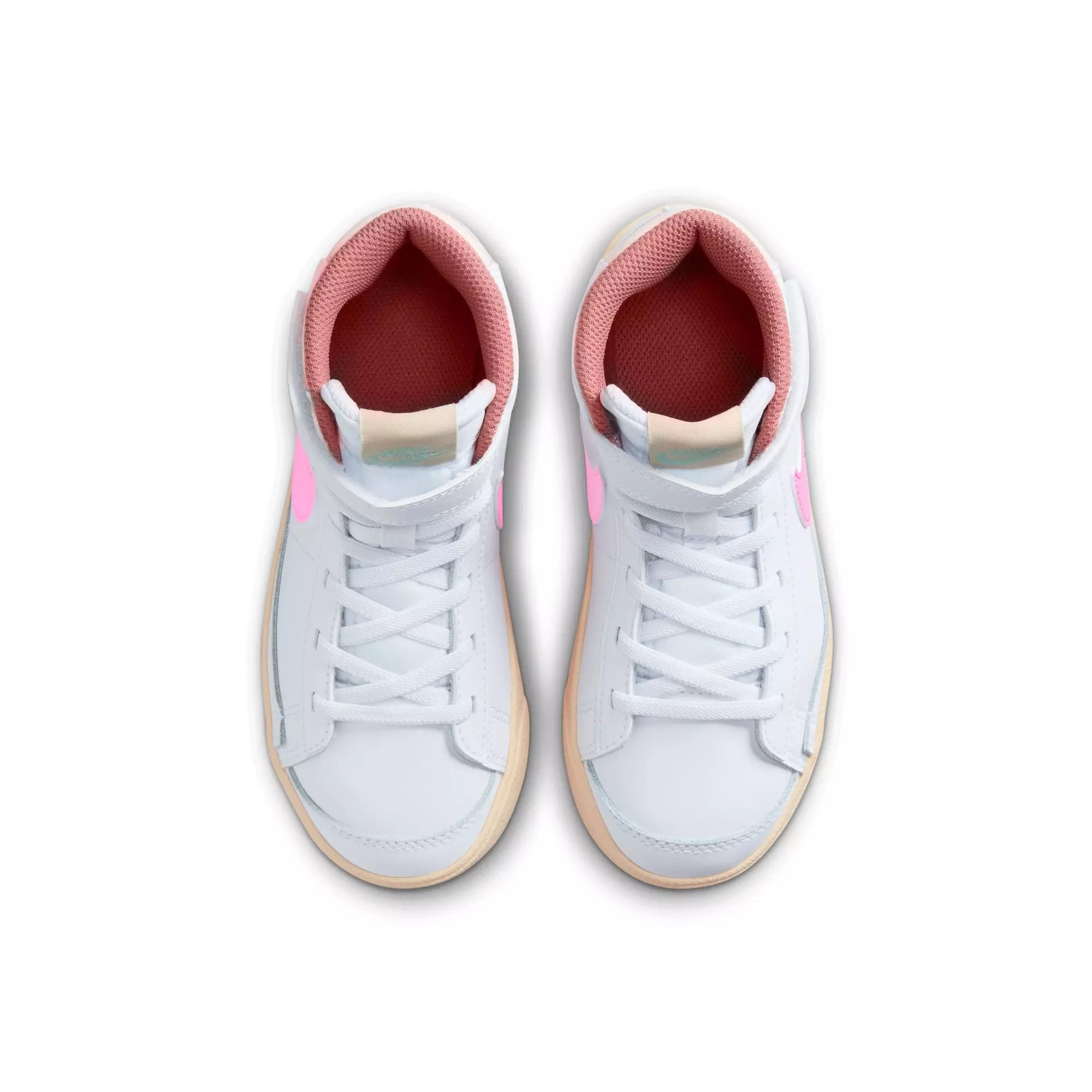Nike Blazer Mid '77 "White/Pink Spell/Guava Ice/Jade Ice" Preschool Girls' Shoe - WHITE/PINK