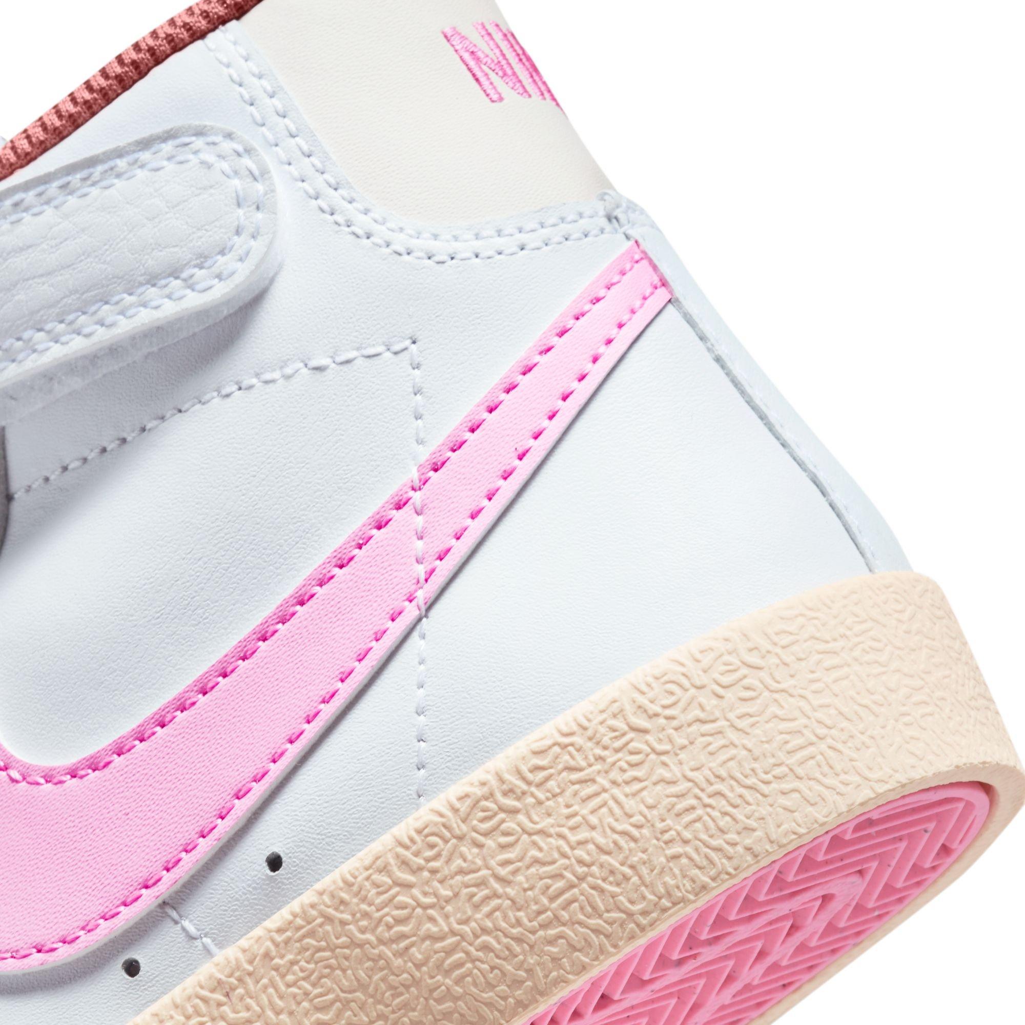 Nike Blazer Mid '77 "White/Pink Spell/Guava Ice/Jade Ice" Preschool Girls' Shoe - WHITE/PINK Thumbnail View 9