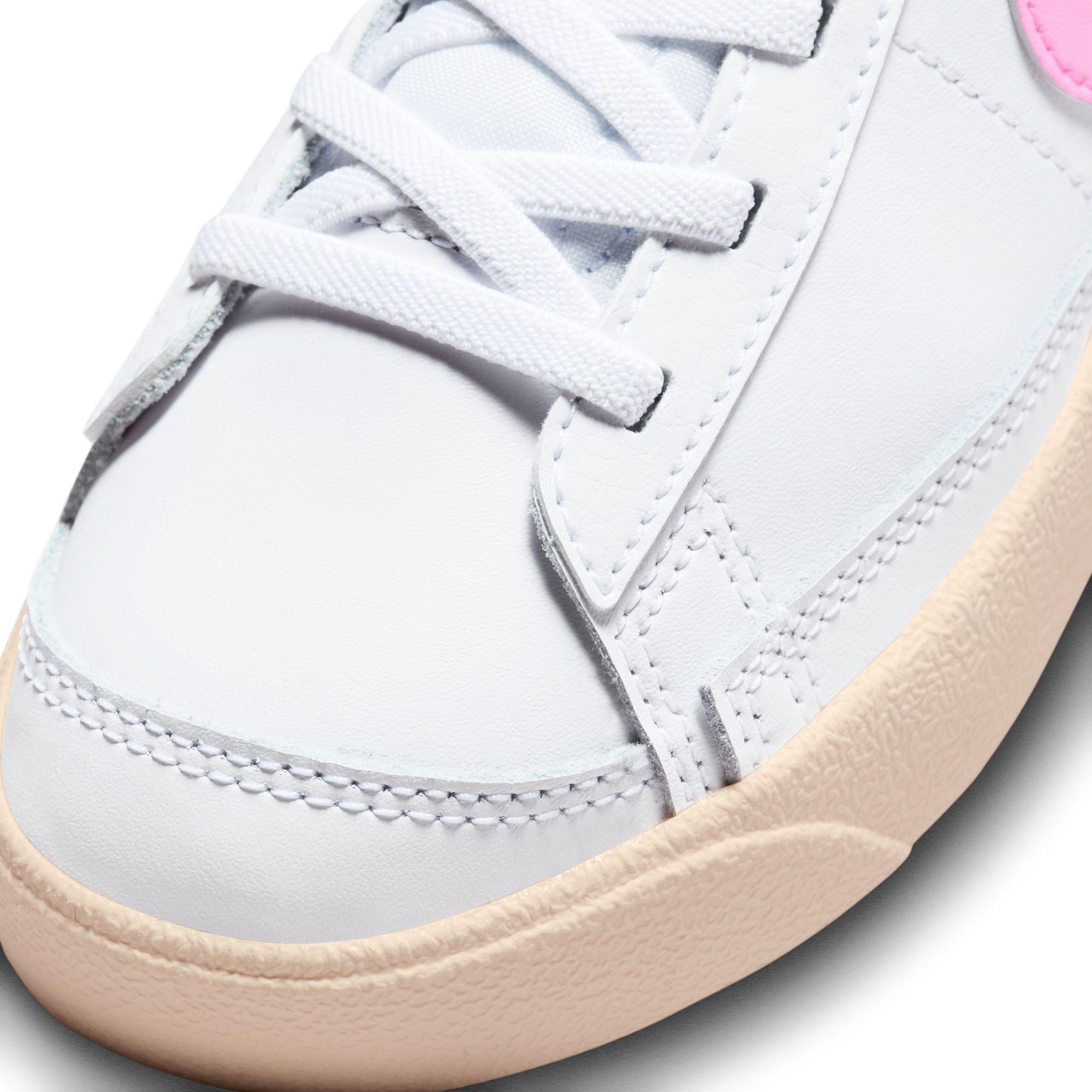 Nike Blazer Mid '77 "White/Pink Spell/Guava Ice/Jade Ice" Preschool Girls' Shoe - WHITE/PINK Thumbnail View 11