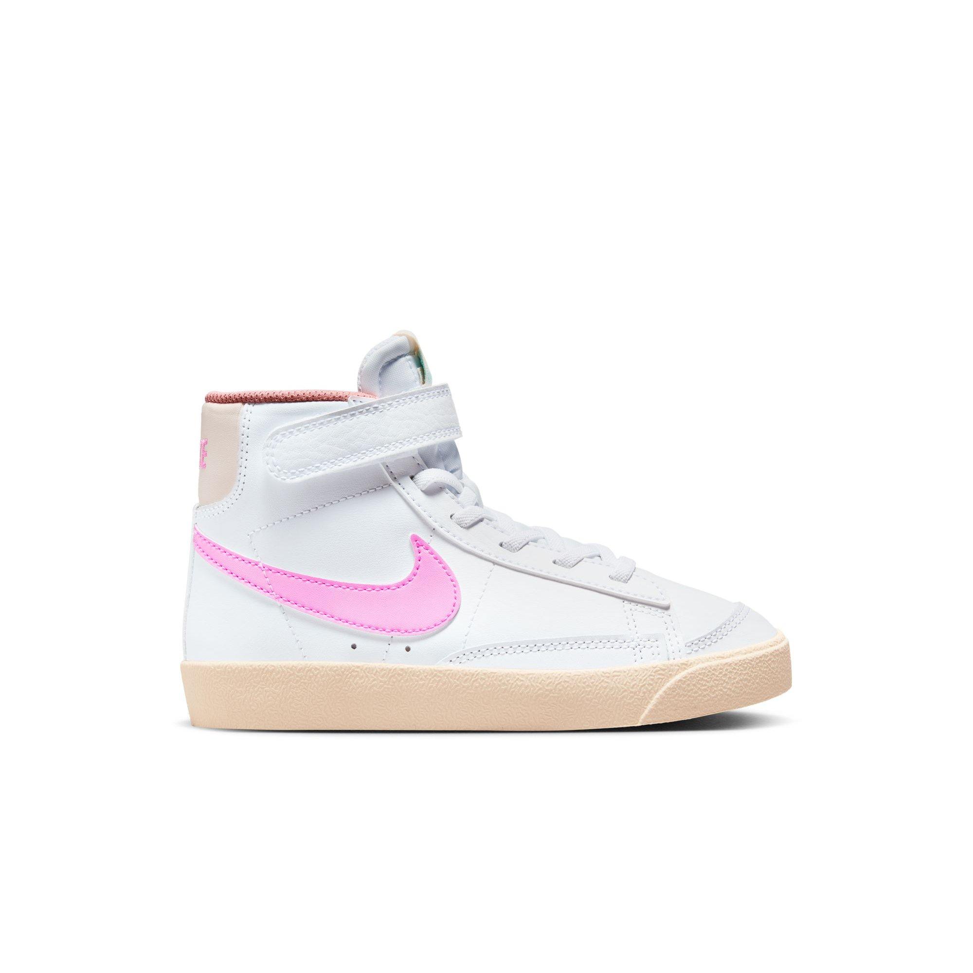 Nike Blazer Mid '77 "White/Pink Spell/Guava Ice/Jade Ice" Preschool Girls' Shoe - WHITE/PINK Thumbnail View 2