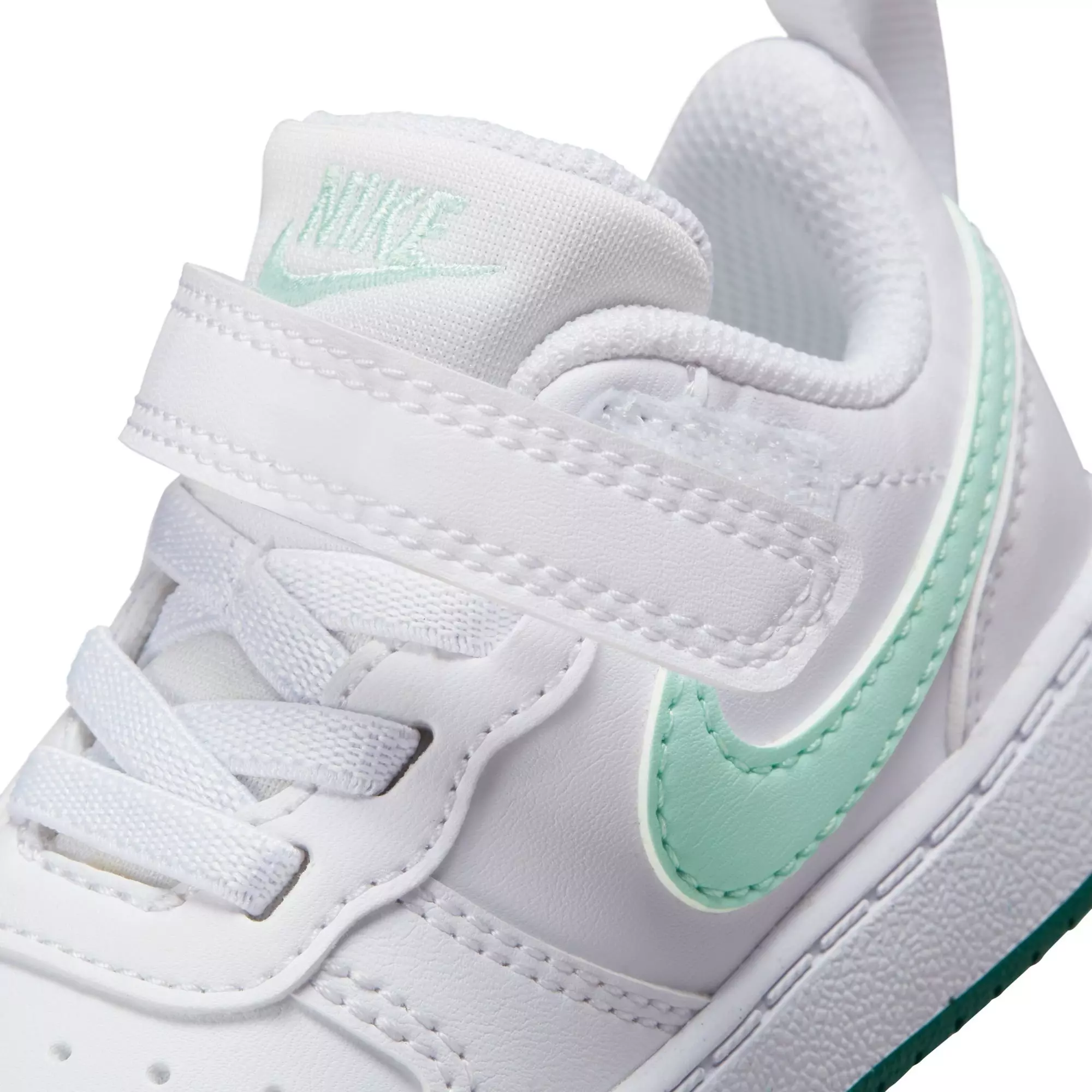 Nike Court Borough Low "White/Teal" Toddler Girls' Shoe - WHITE/TEAL
