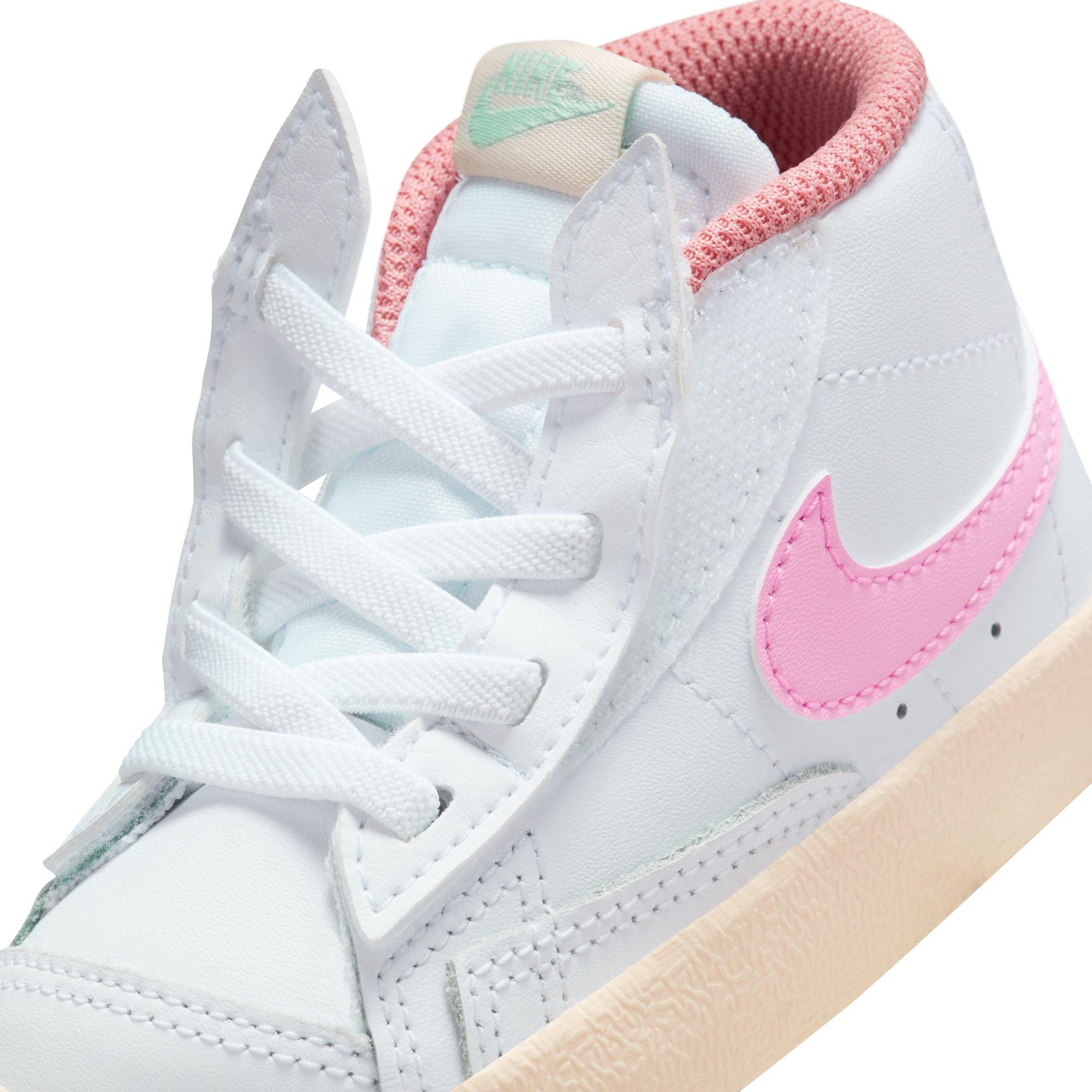 Nike Blazer Mid '77 "White/Pink Spell/Guava Ice/Jade Ice" Toddler Girls' Shoe - WHITE/PINK Thumbnail View 10