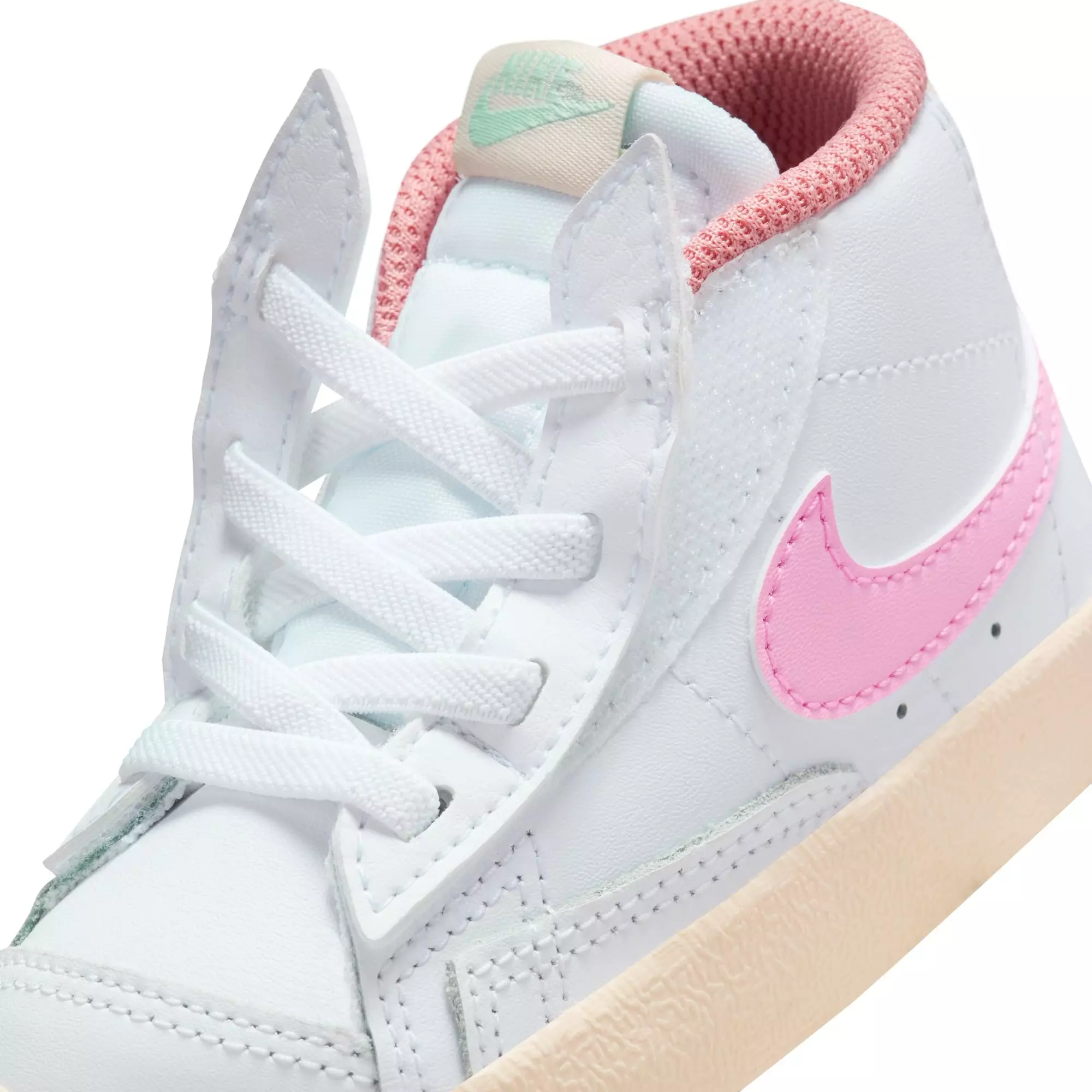 Nike Blazer Mid '77 "White/Pink Spell/Guava Ice/Jade Ice" Toddler Girls' Shoe - WHITE/PINK