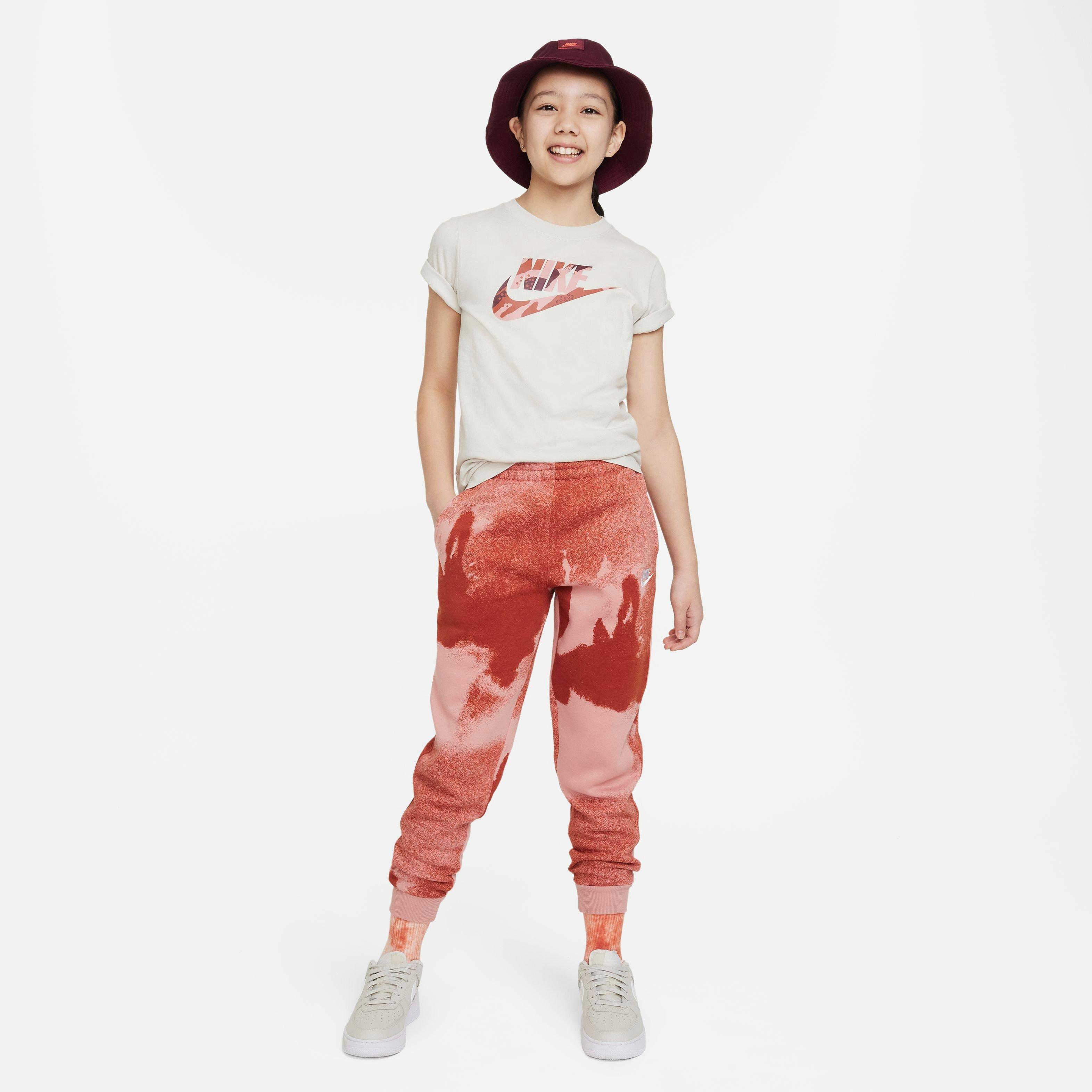 Nike Sportswear Club Seasonal Camo Big Girls' Bone Tee