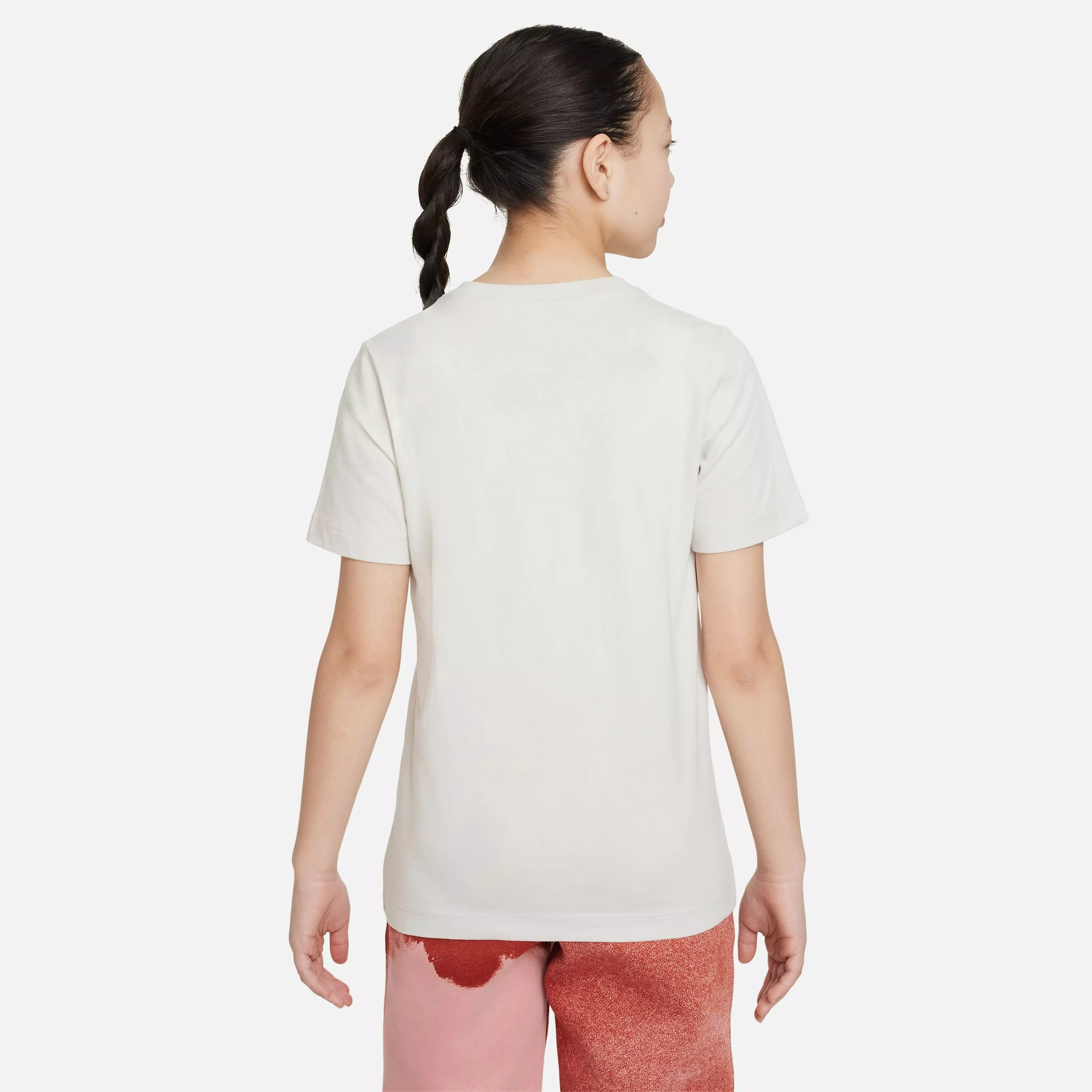 Nike Big Girls' Sportswear Club Seasonal Camo Tee-Bone - BONE