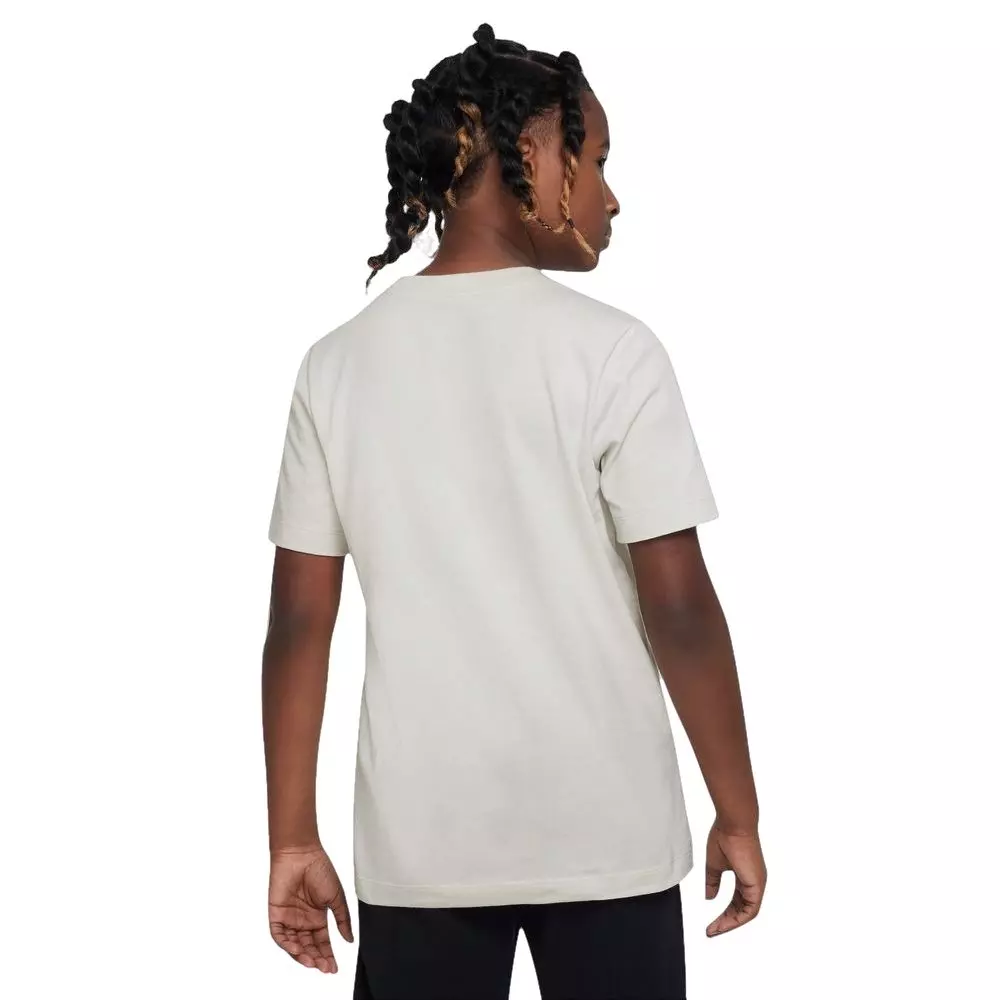 Nike Big Girls' Sportswear Club Seasonal Camo Tee-Bone - BONE