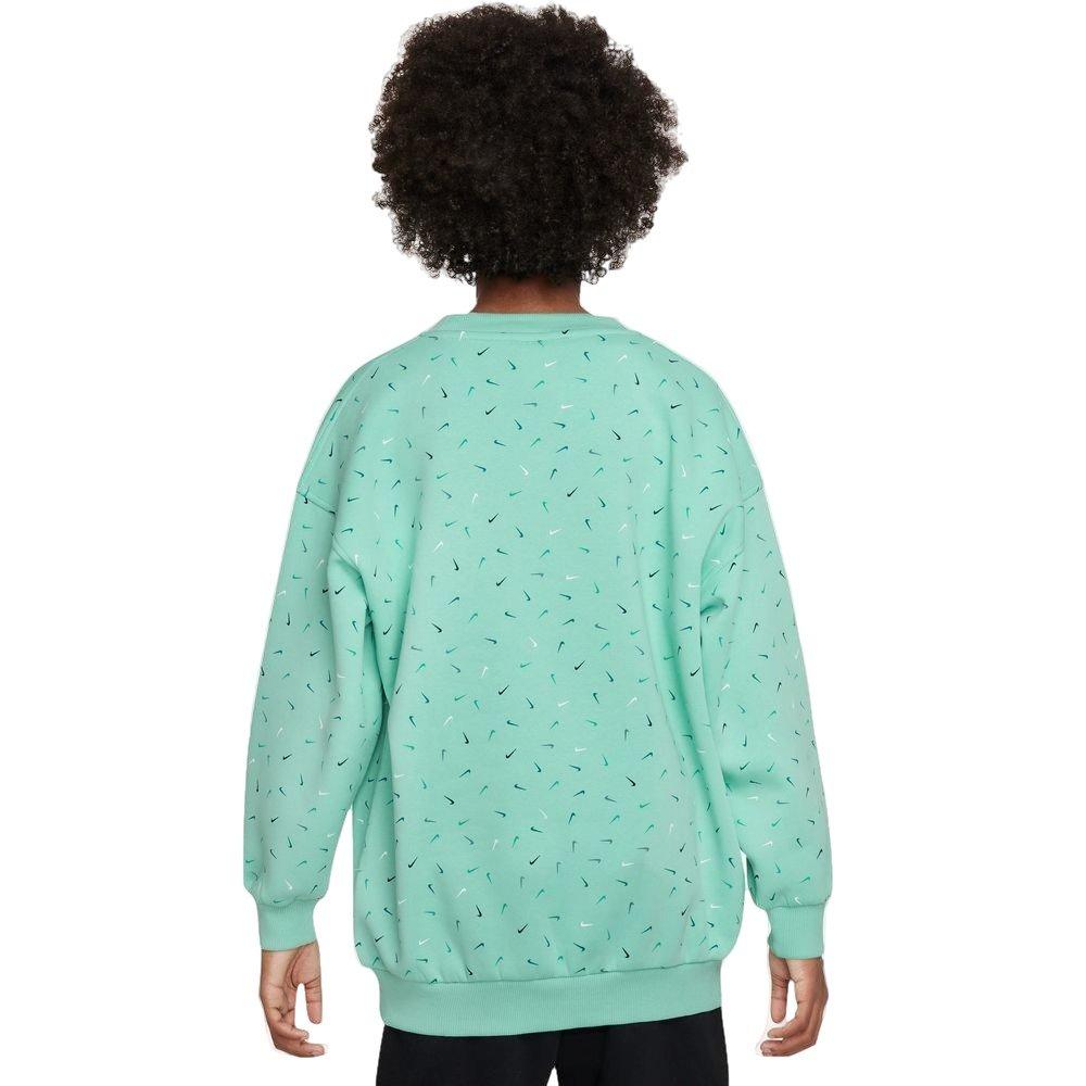 Nike Sportswear Club Fleece Oversized Logo Big Girls' Crew