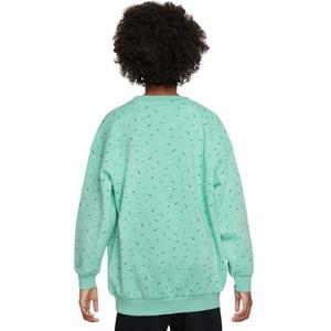 Nike Big Girls' Sportswear Club Fleece Oversized Logo Crew