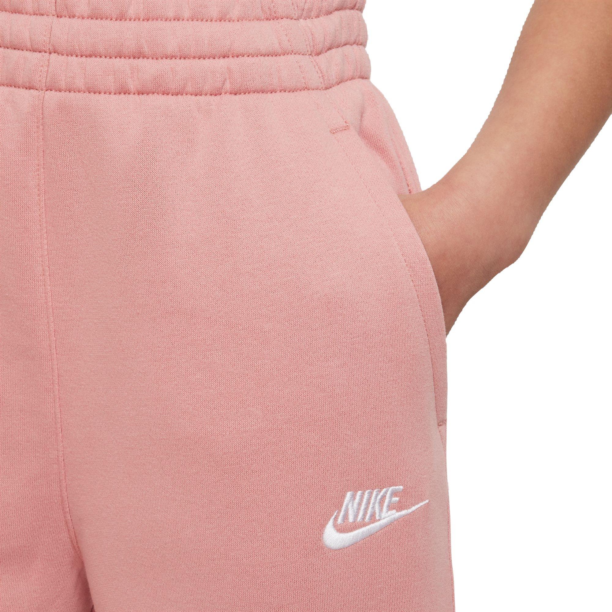 Nike Big Girls' Sportswear Club Fleece High-Rise Pants - LT PINK Thumbnail View 3