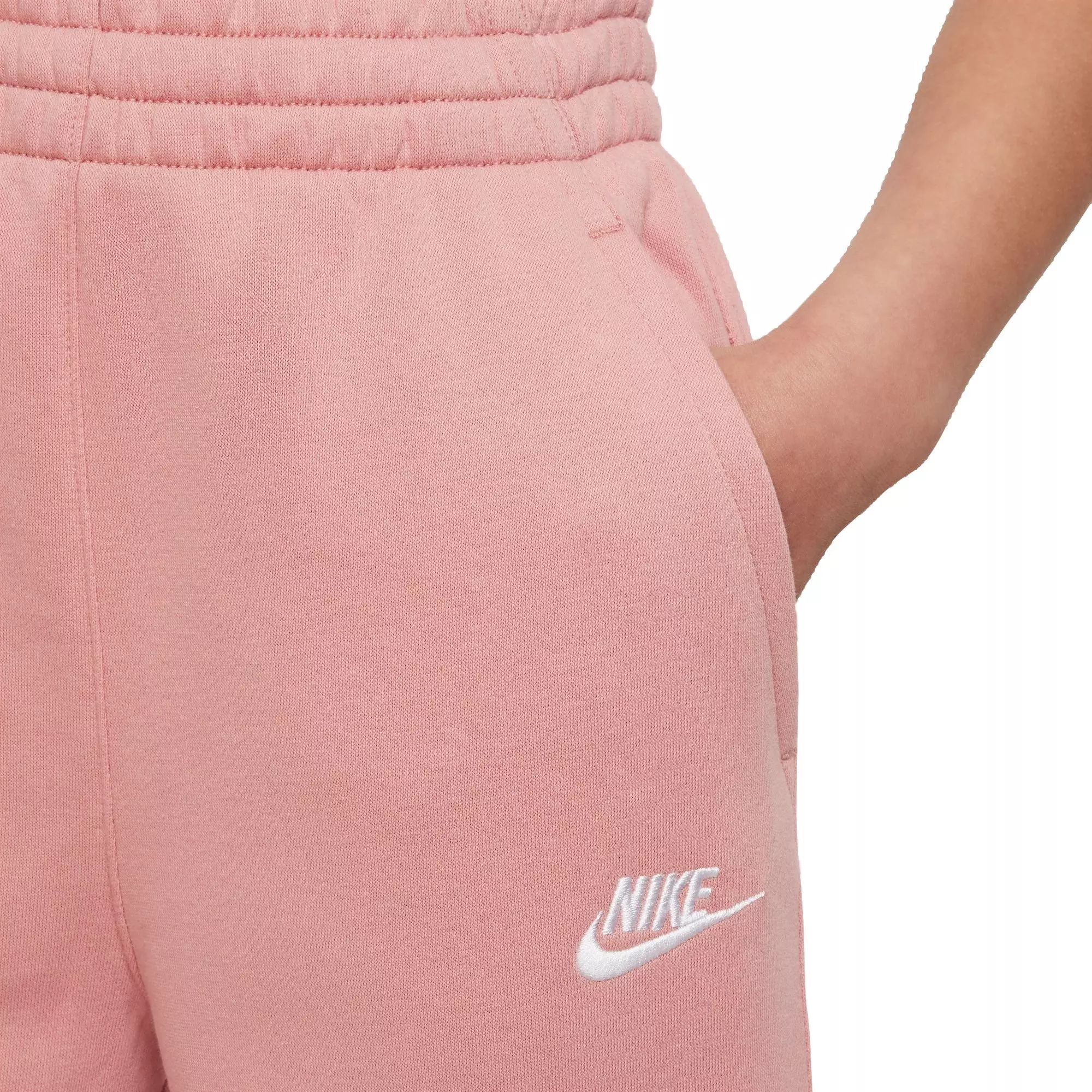 Nike Big Girls' Sportswear Club Fleece High-Rise Pants - LT PINK