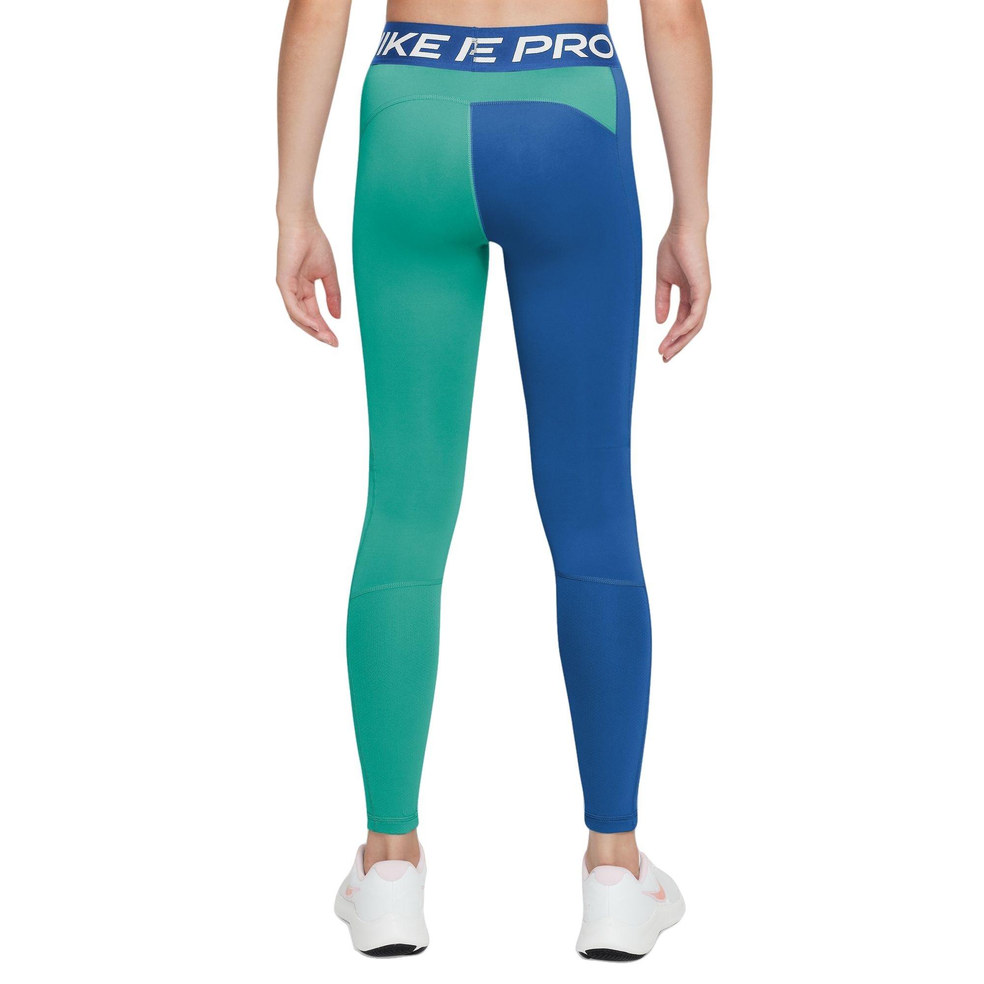 Nike Pro Big Girls' Clear Jade II/Game Royal Leggings